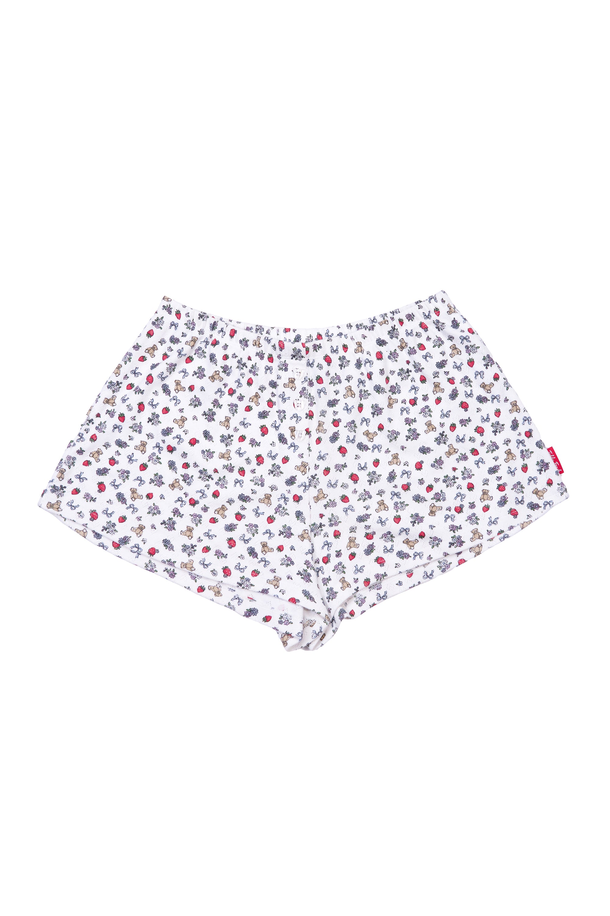 Strawberry Pointelle Shorts