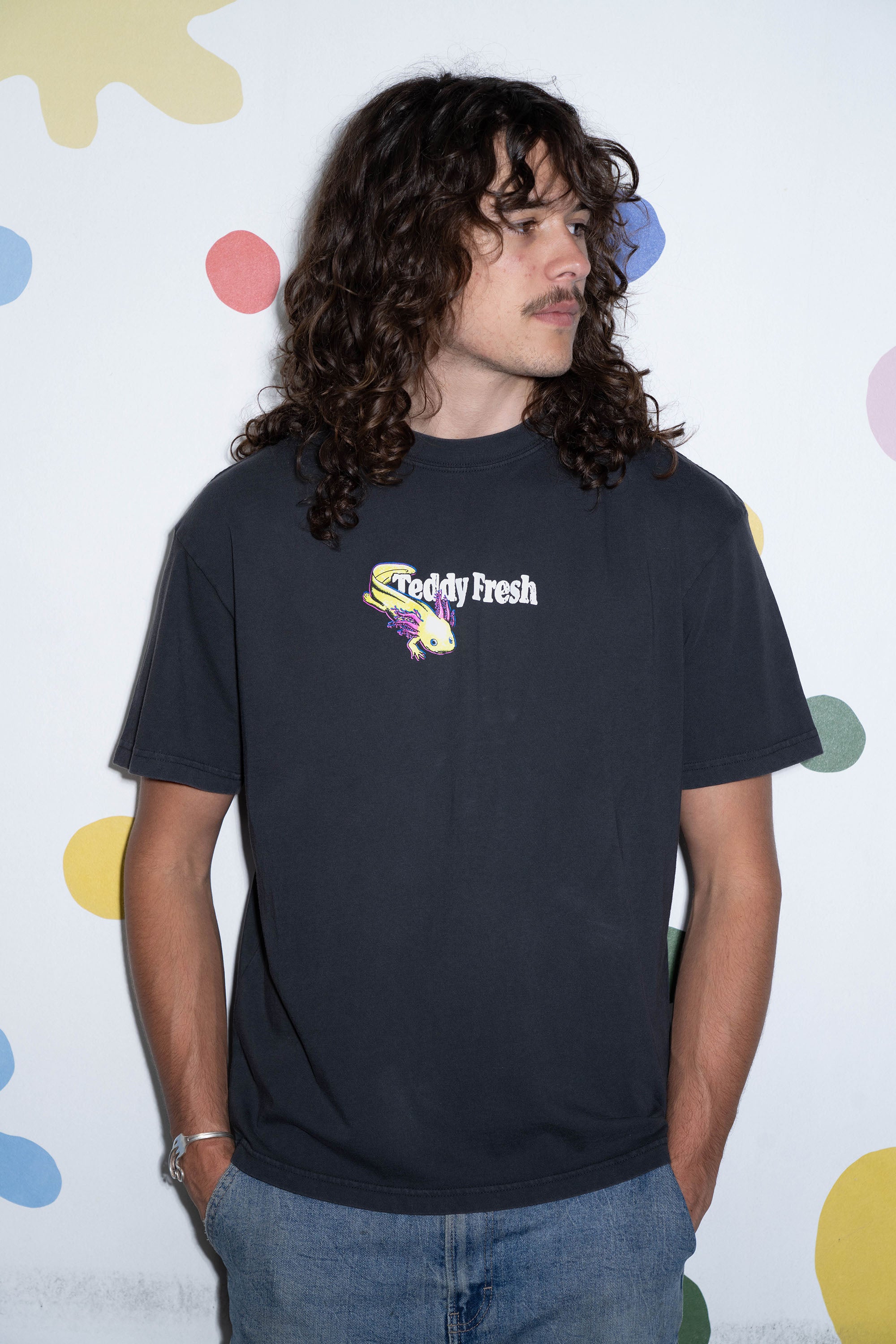 What Am I Doing Here Axolotl Adult Tee