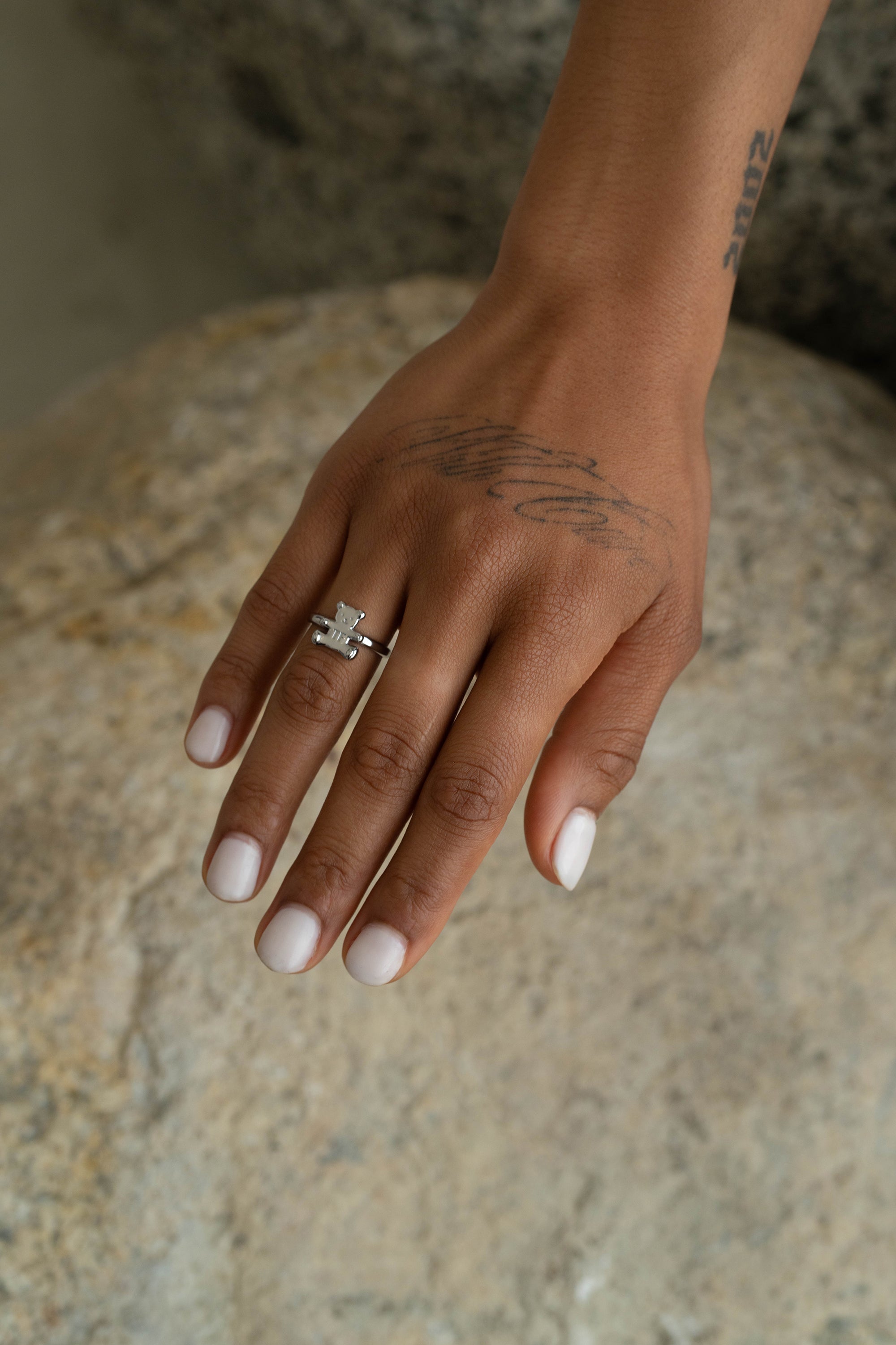 Little Silver Bear Ring