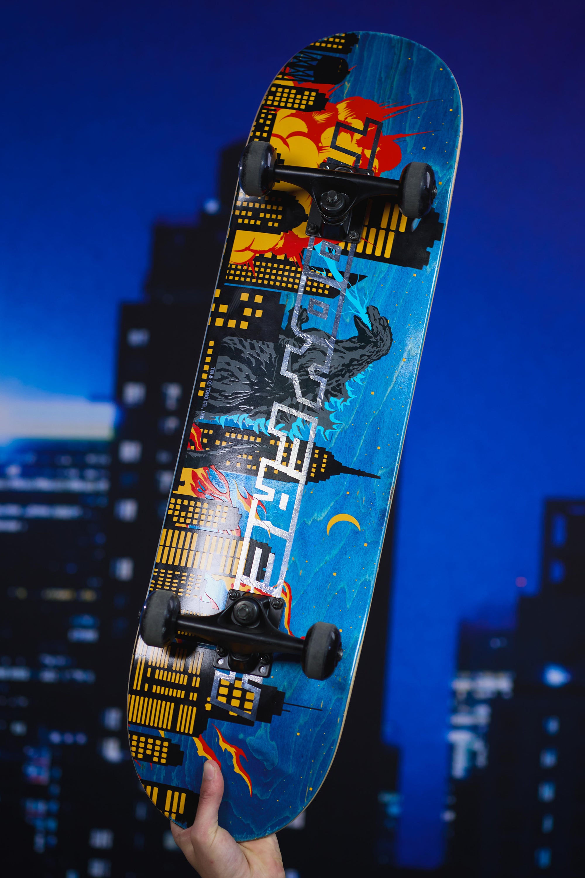 TF x Godzilla Cityscape Skate Deck