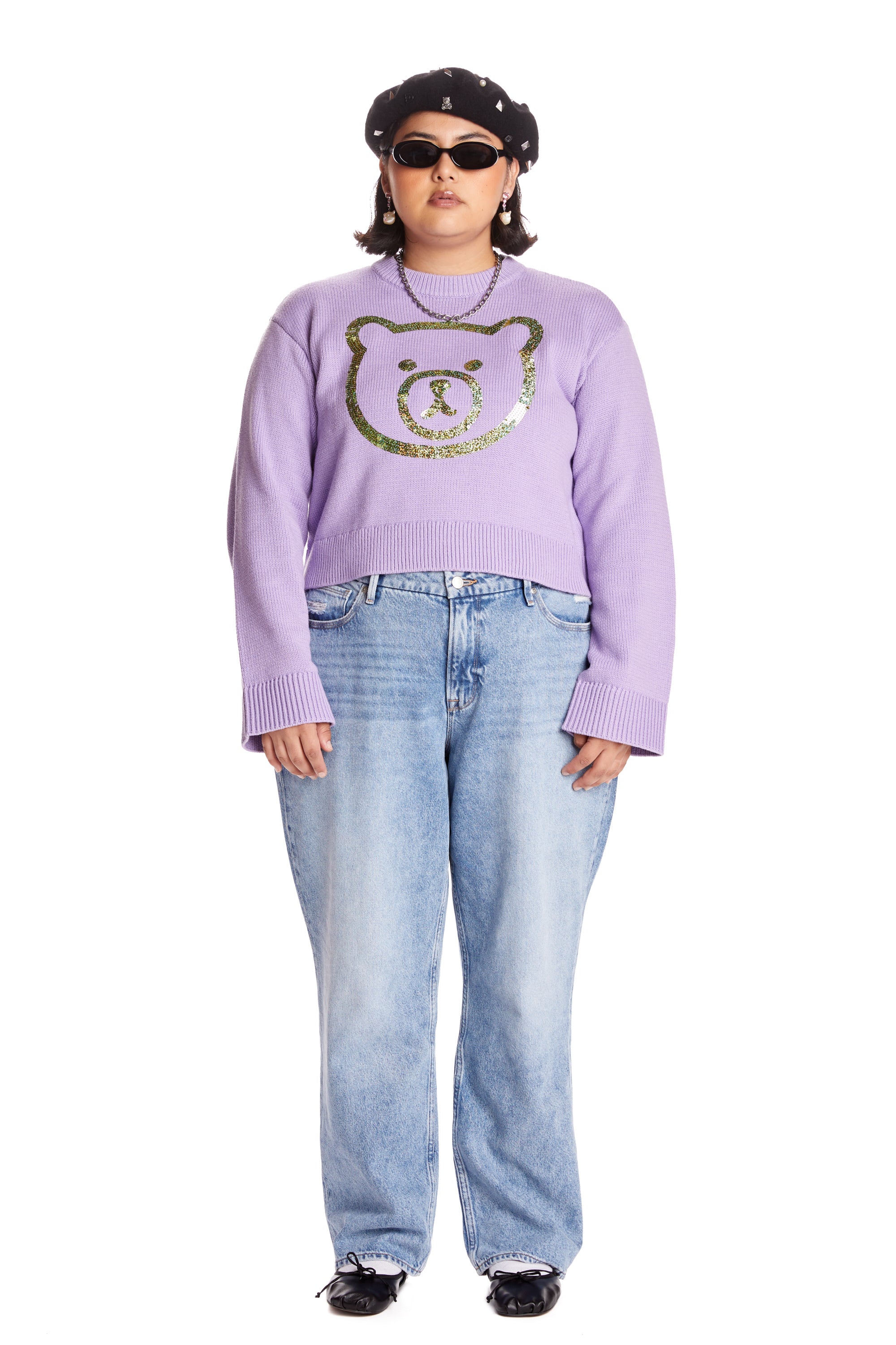 Sequin Bear Sweater