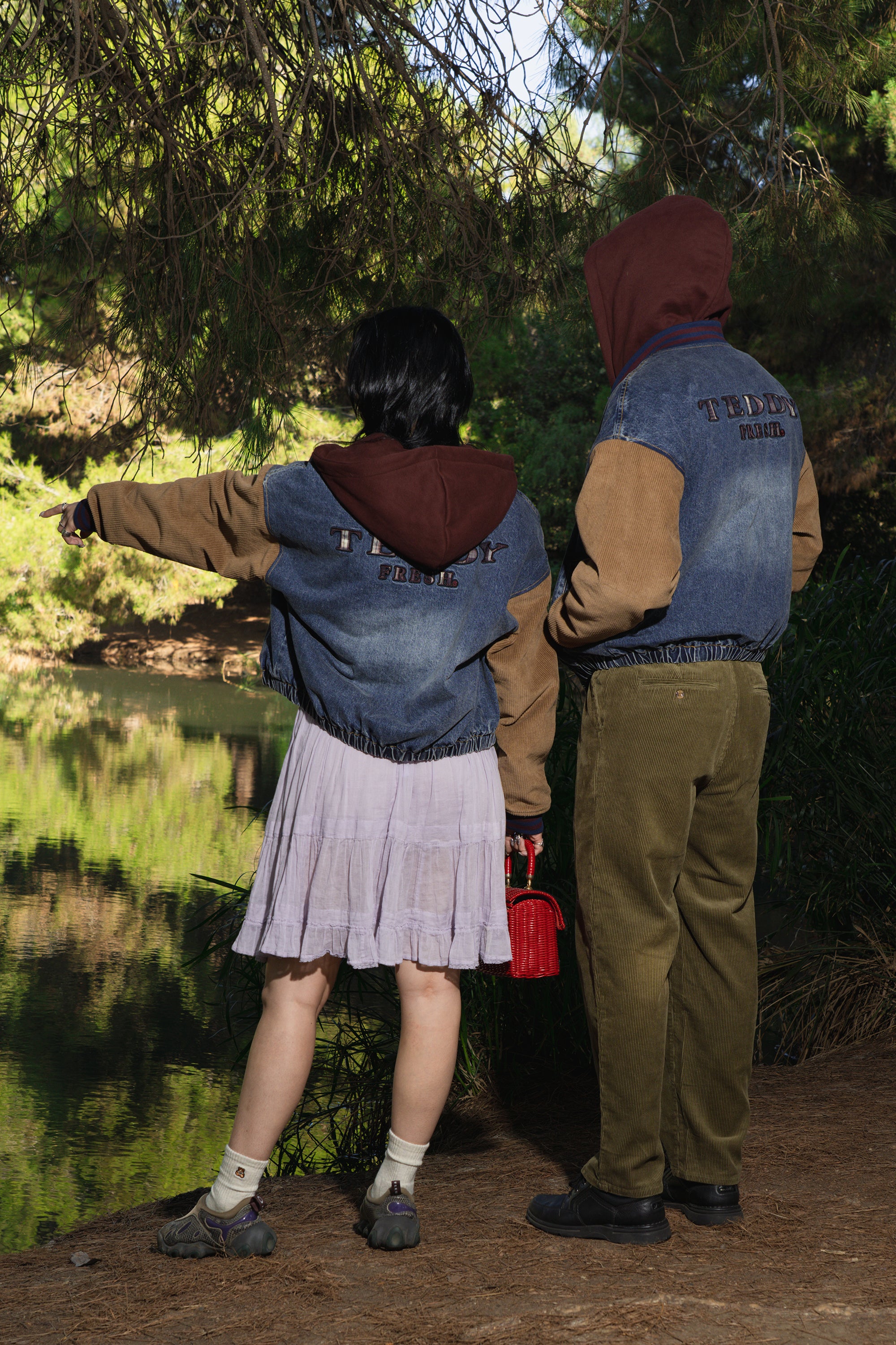 Vintage Mocha Denim Bomber Jacket