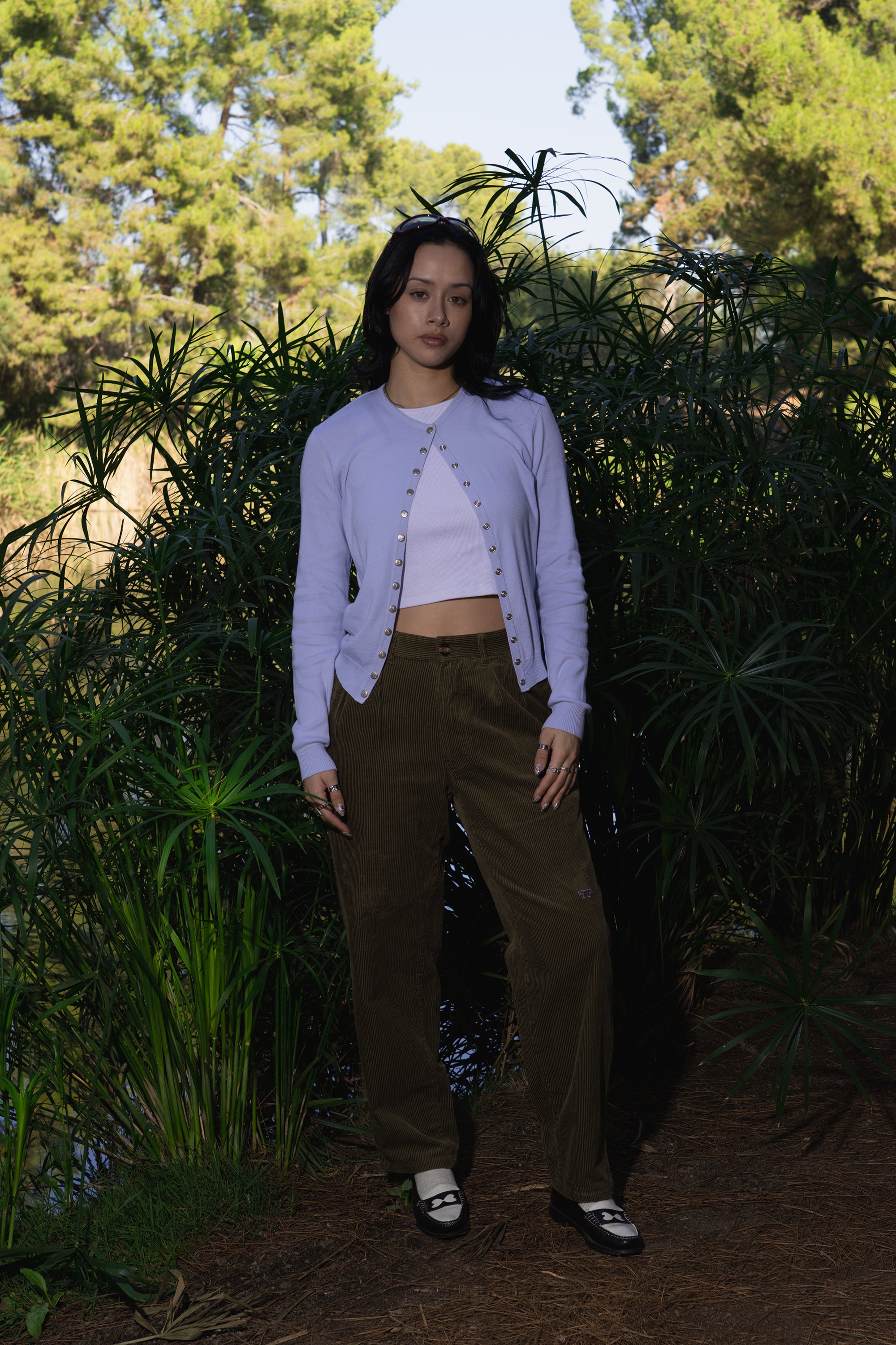 Pleated Corduroy Pant