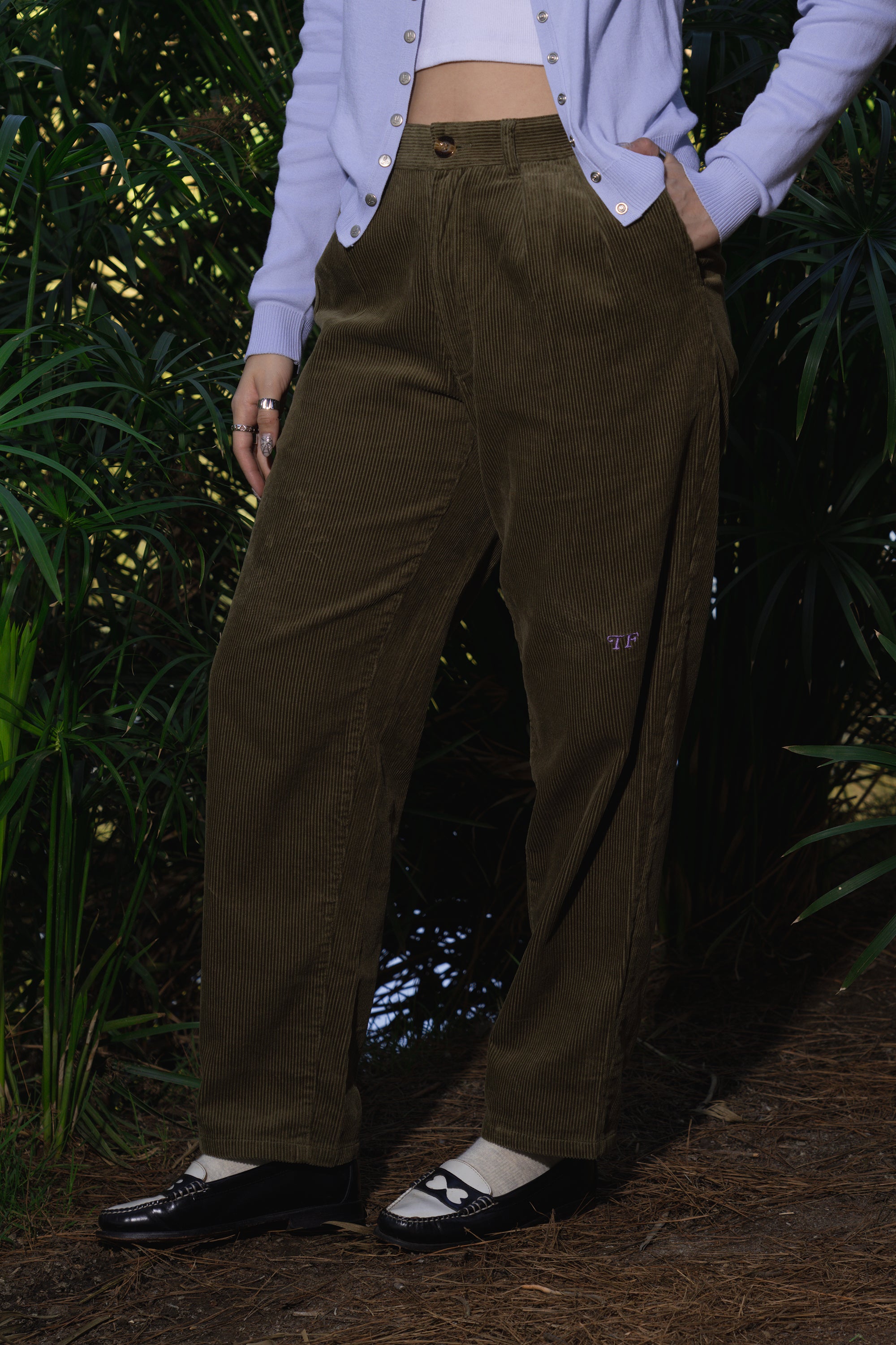 Pleated Corduroy Pant