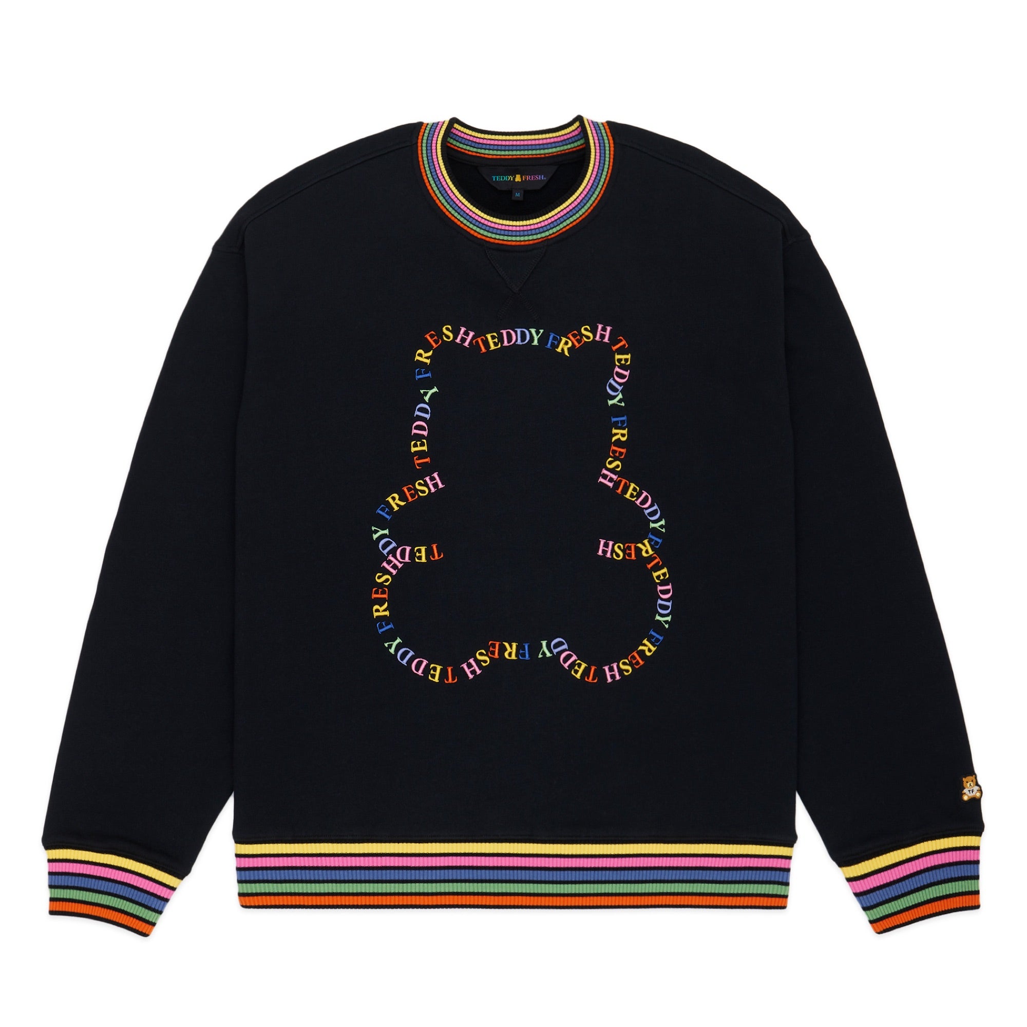 Multi Stripe Rib Crewneck