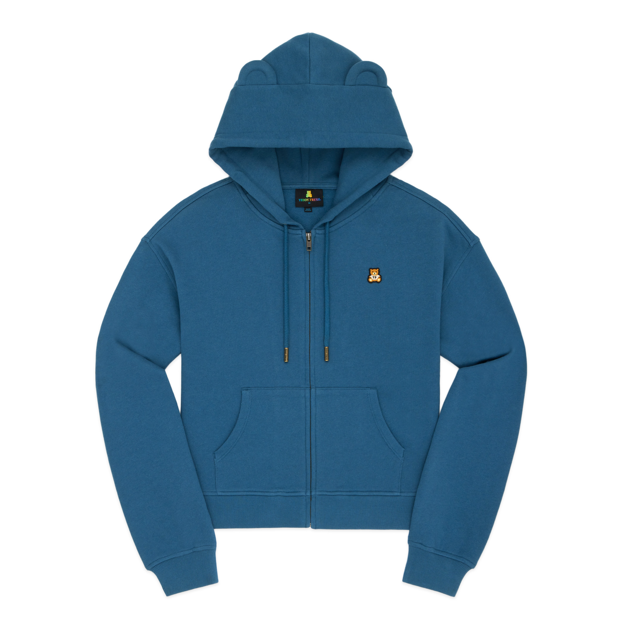 Women's Classic Bear Ear Zip Hoodie Teddy Fresh