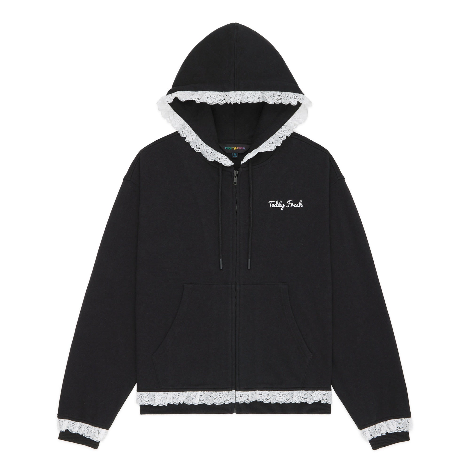 Black lace best sale up hoodie