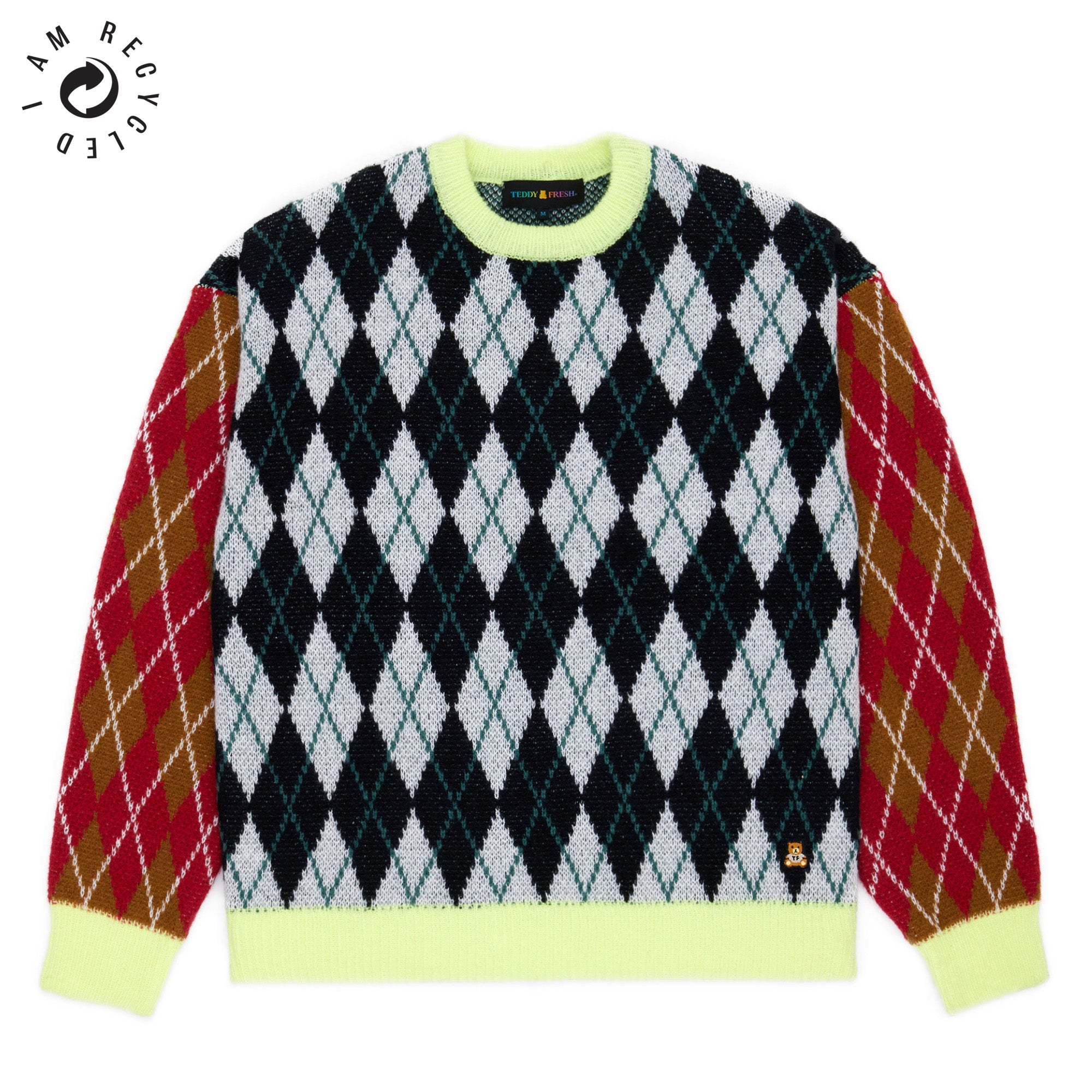 Argyle Block Sweater - Teddy Fresh