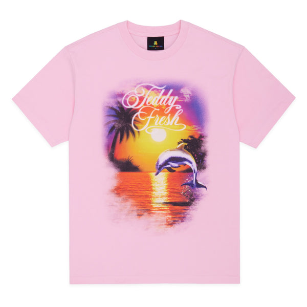 Dolphin Sunset Tee - Teddy Fresh Pink / S | Teddy Fresh