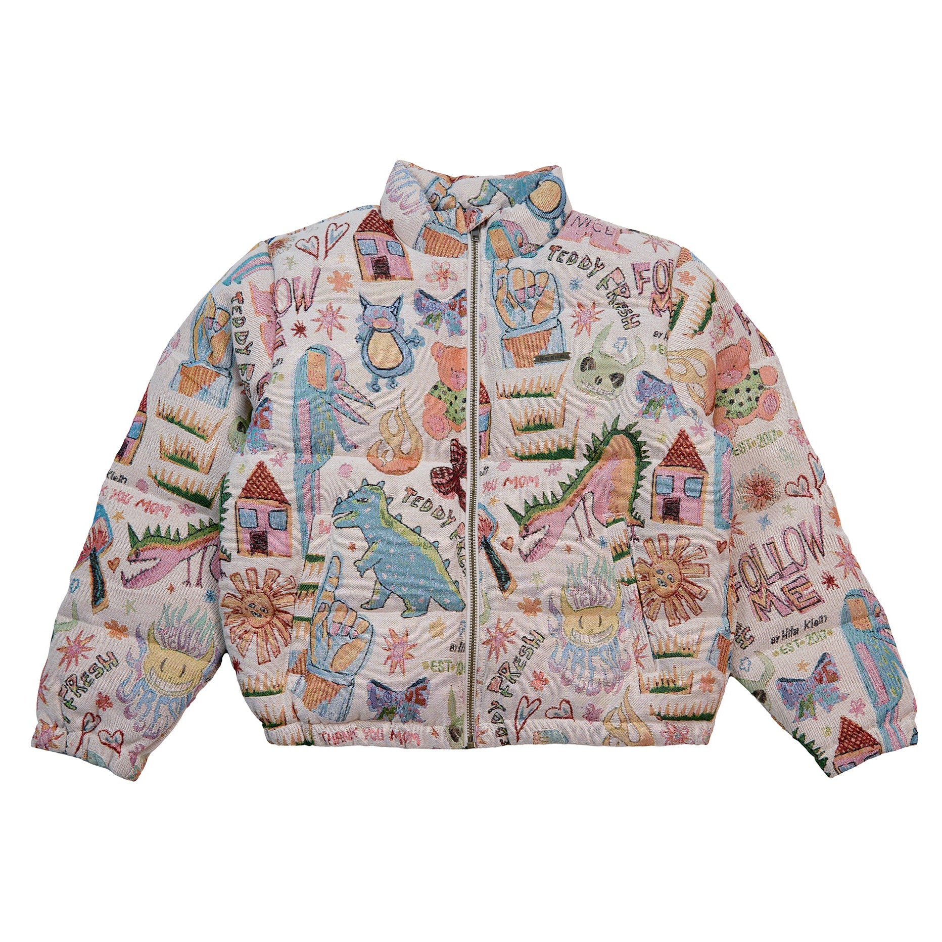 Sketches Tapestry Puffer - Teddy Fresh