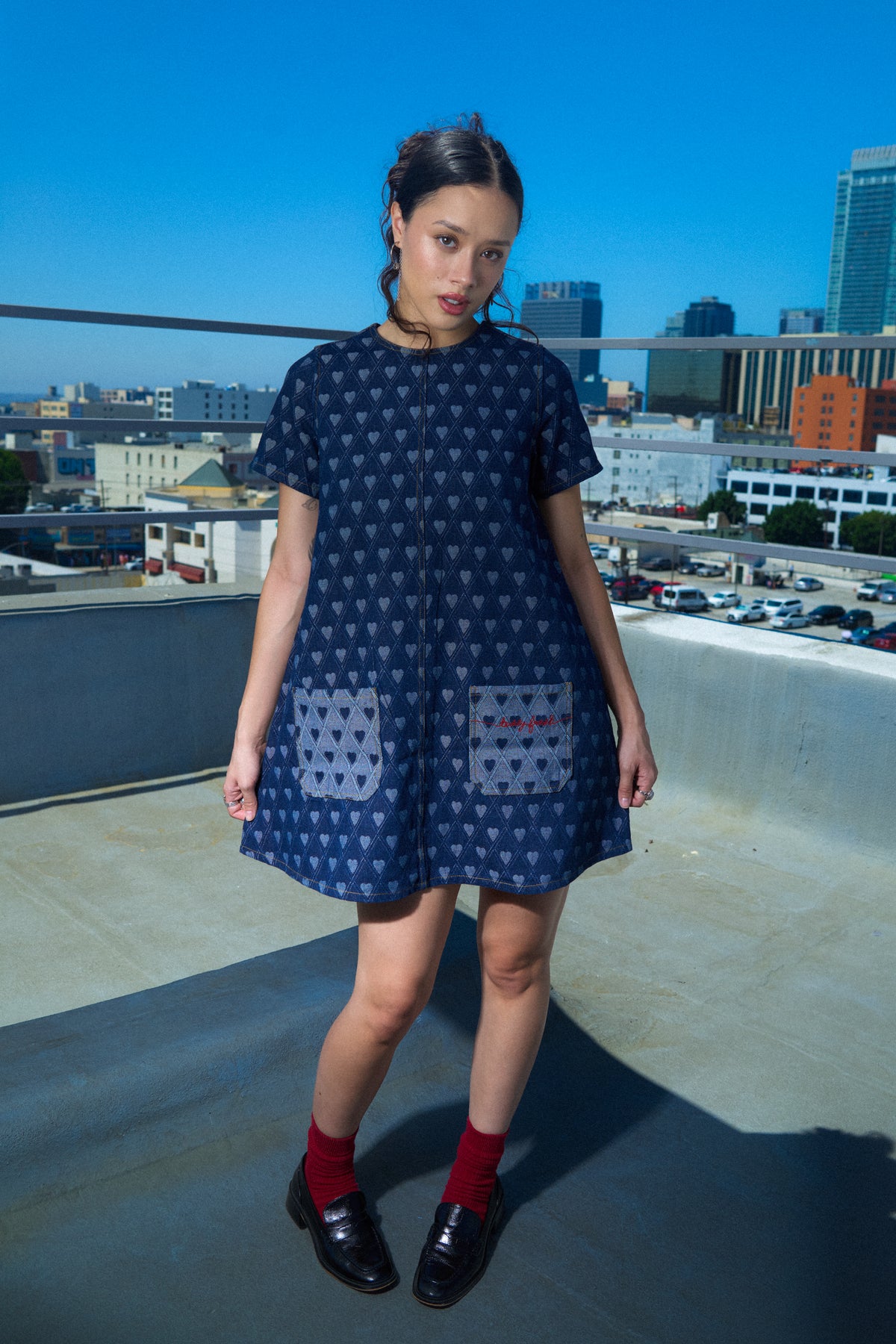 Denim Hearts Dress