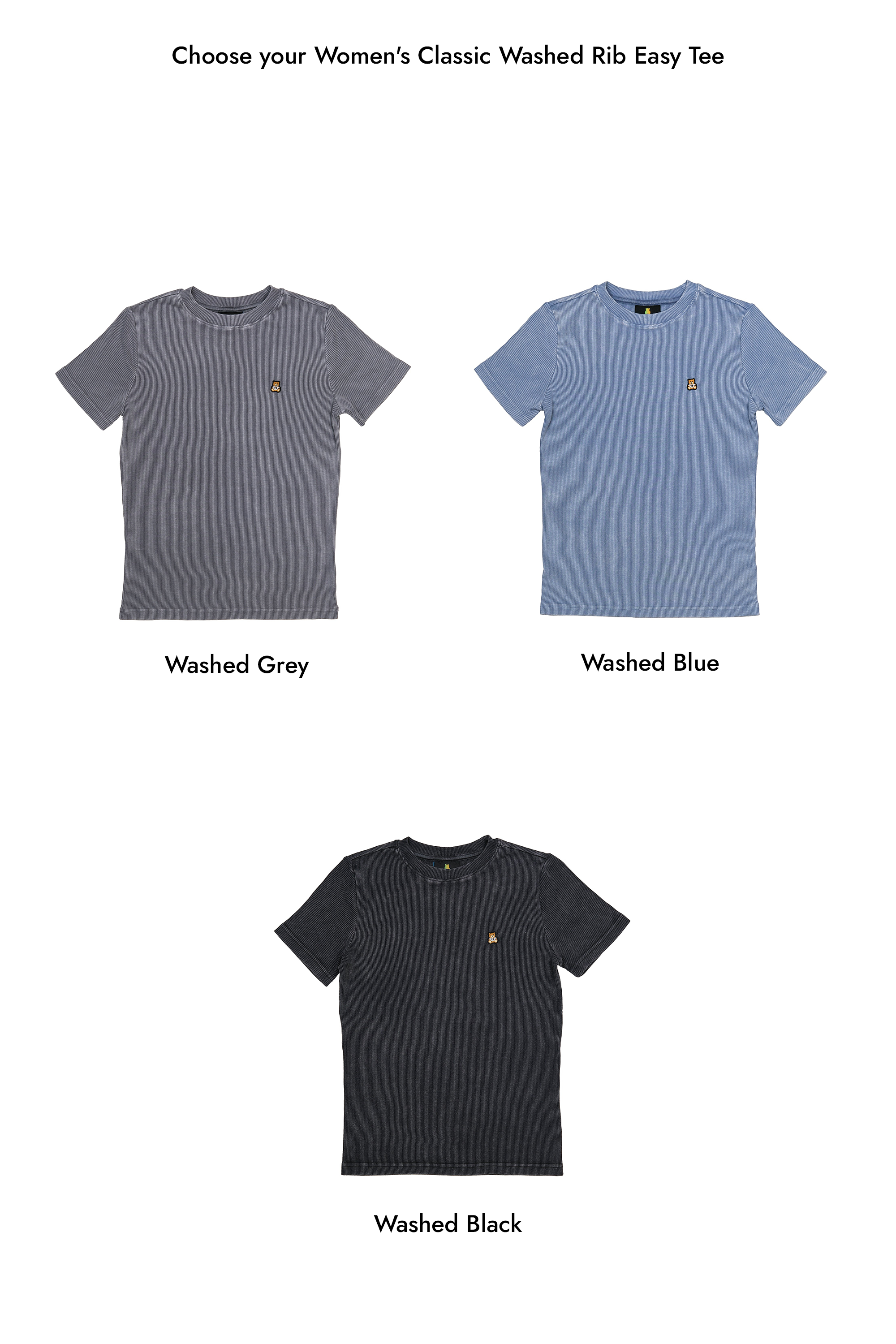 Women's Classic Washed Rib Easy Tee Bundle