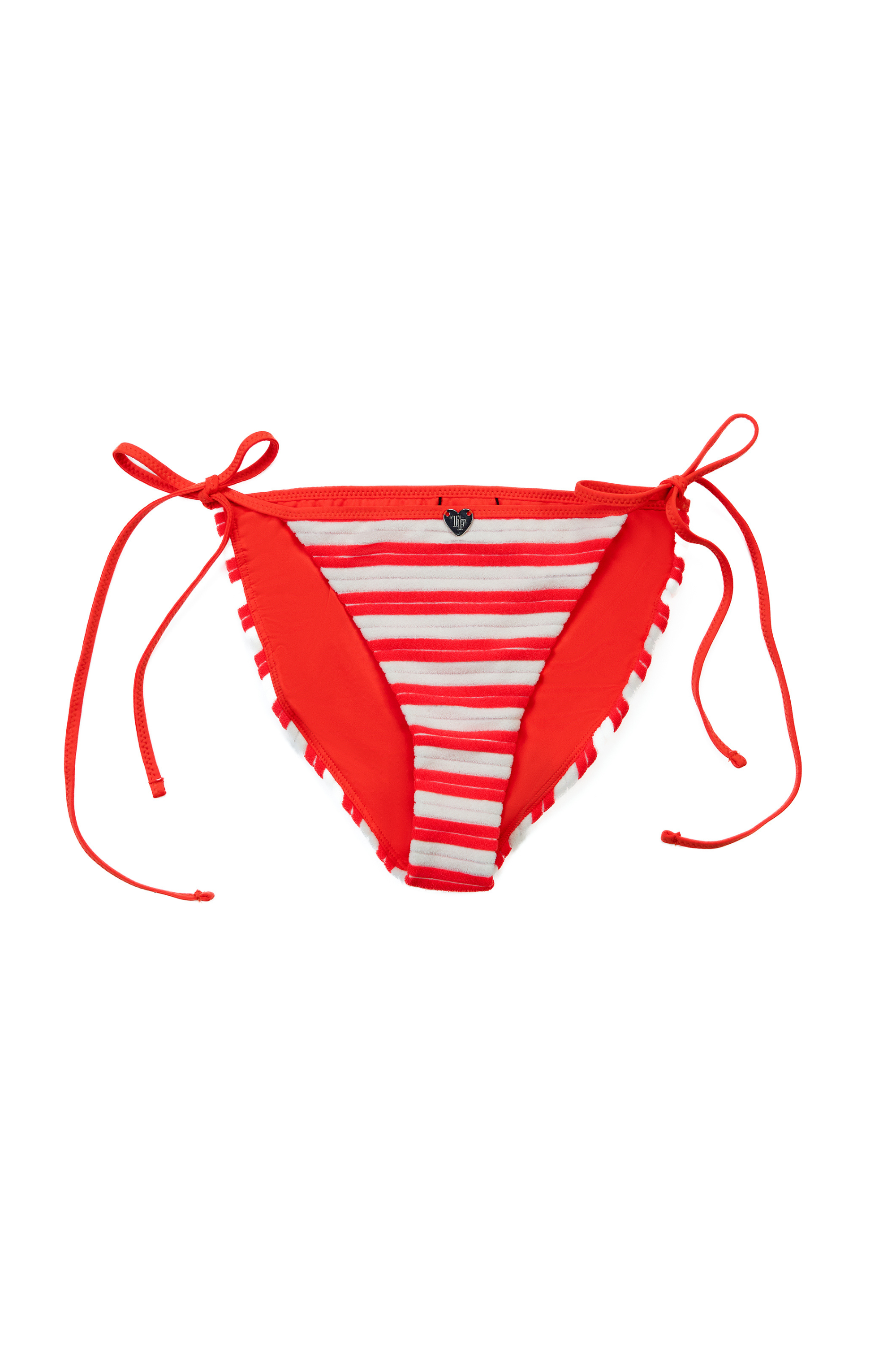 Terry Stripe Bikini Bottom