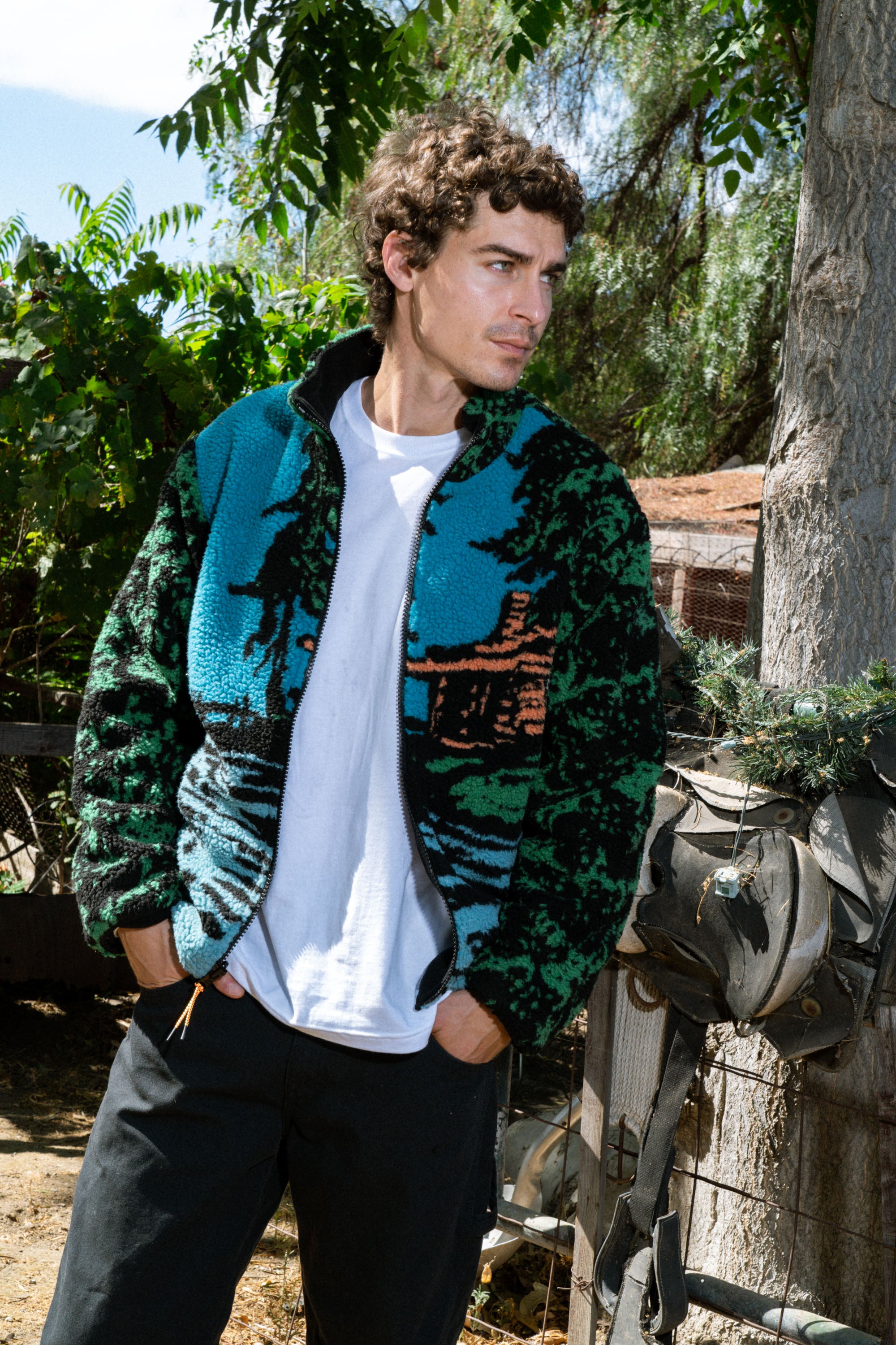 Cabin In The Woods Reversible Sherpa Jacket