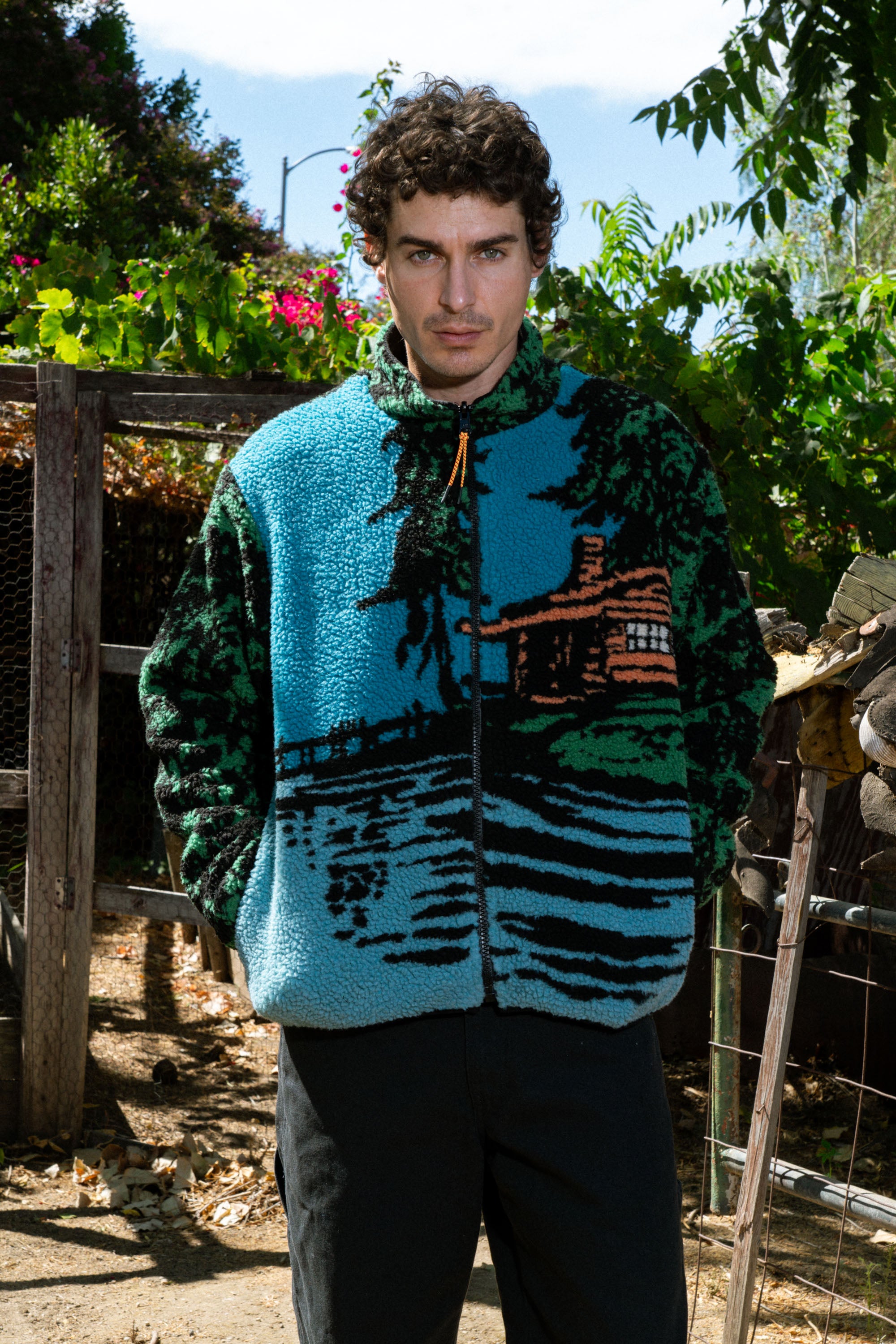 Cabin In The Woods Reversible Sherpa Jacket