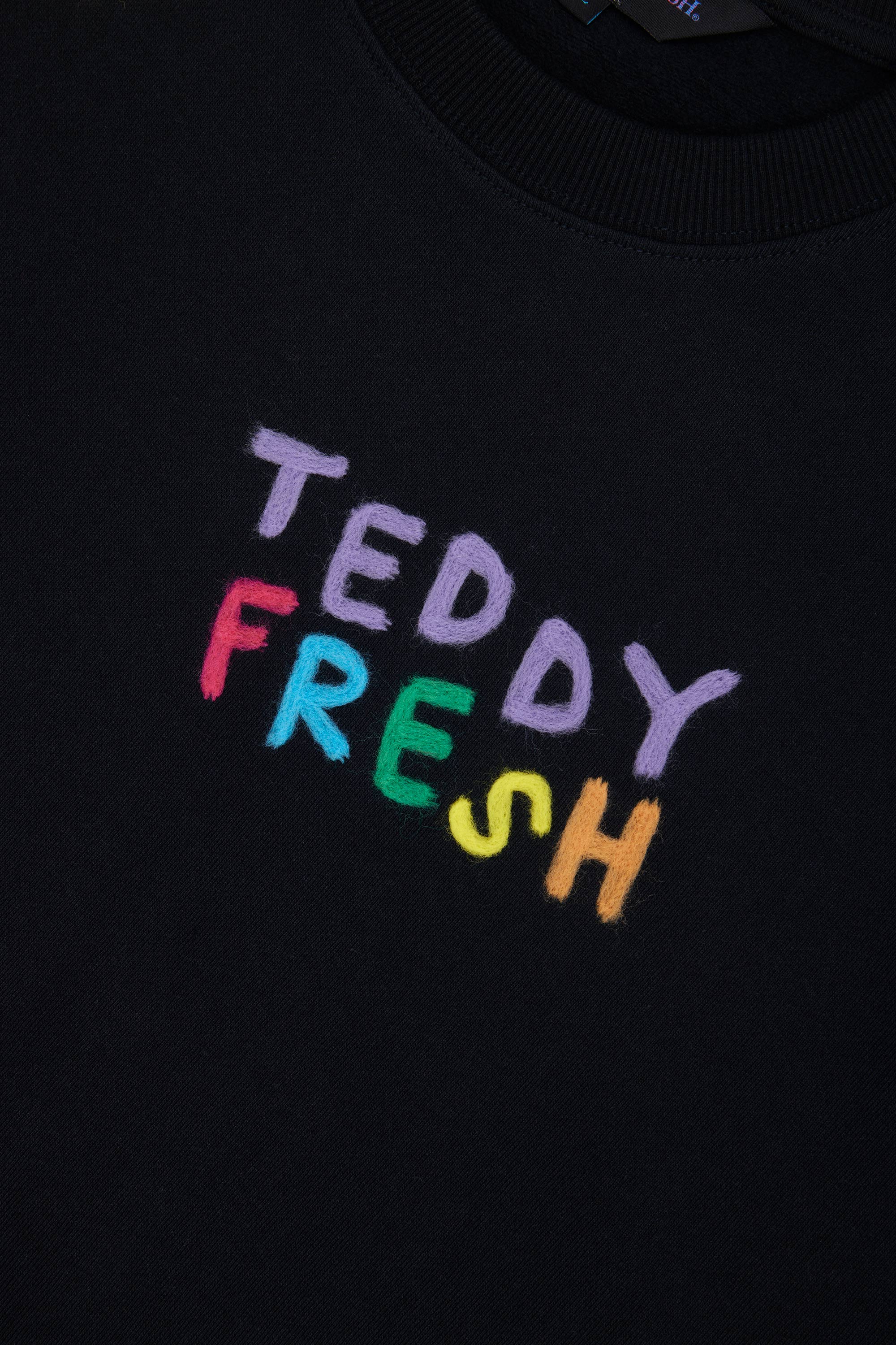 Needle Felted Embroidered Crewneck