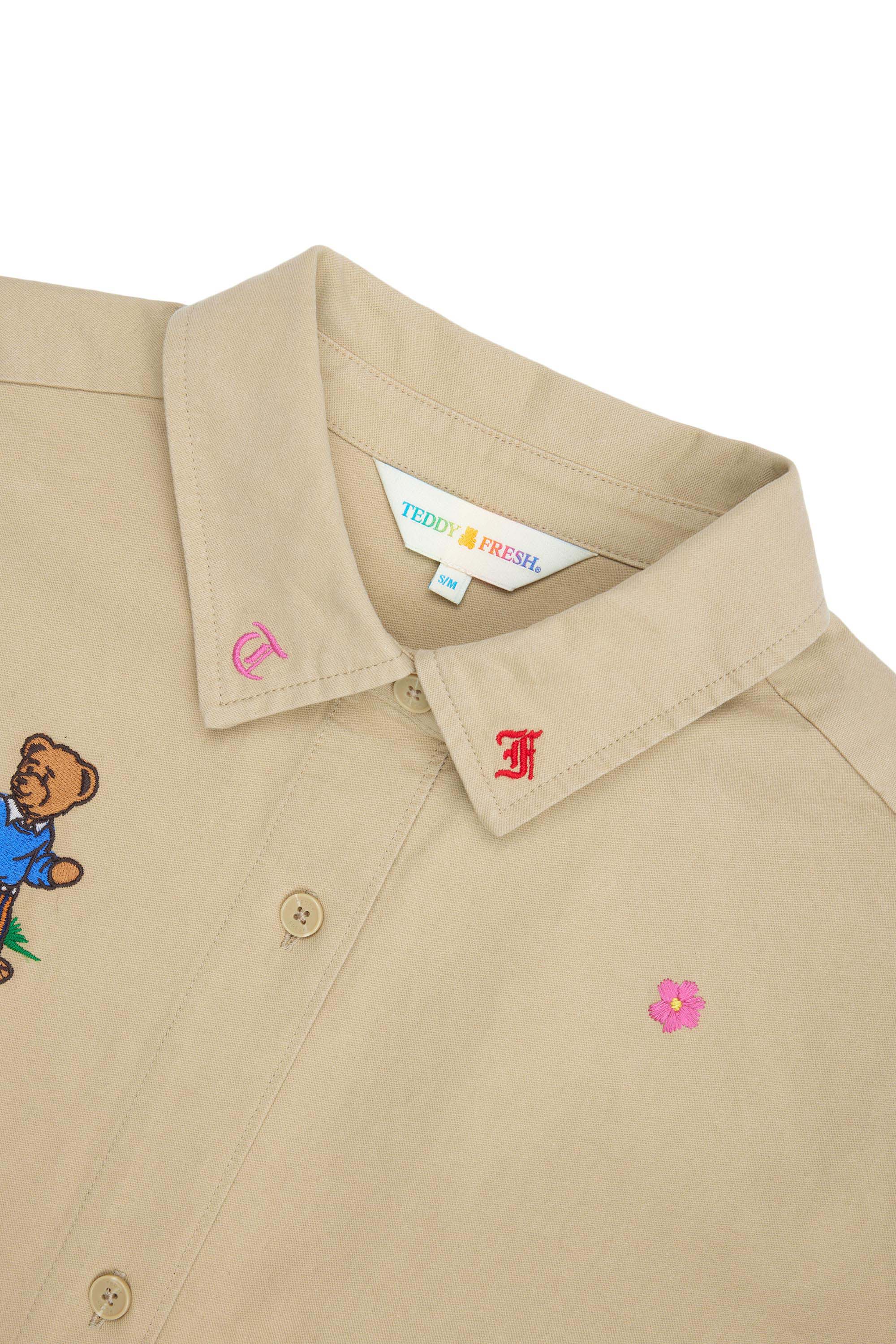 Embroidered Shirt Dress
