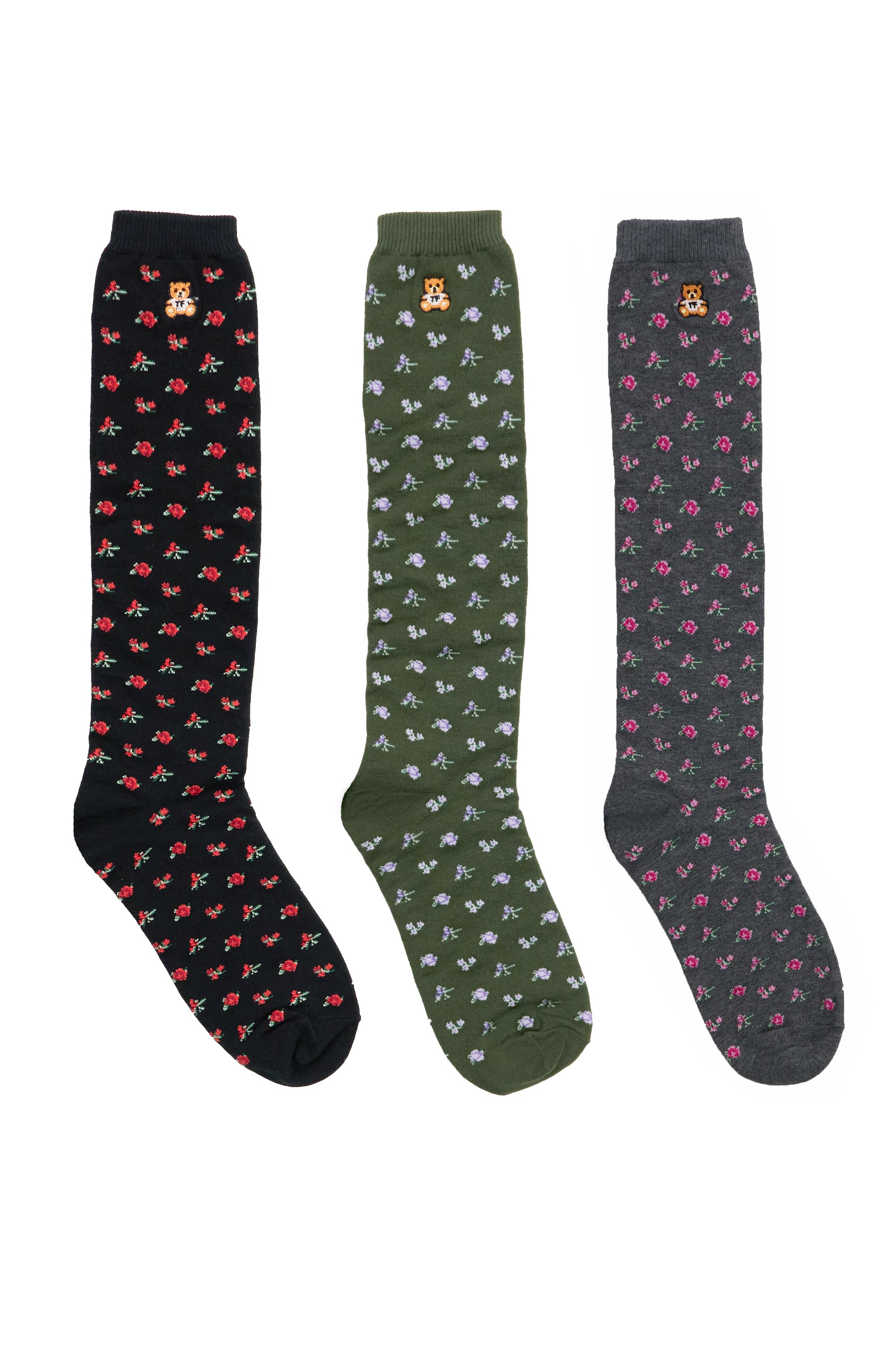 Ditsy Floral Tall Socks 3-Pack
