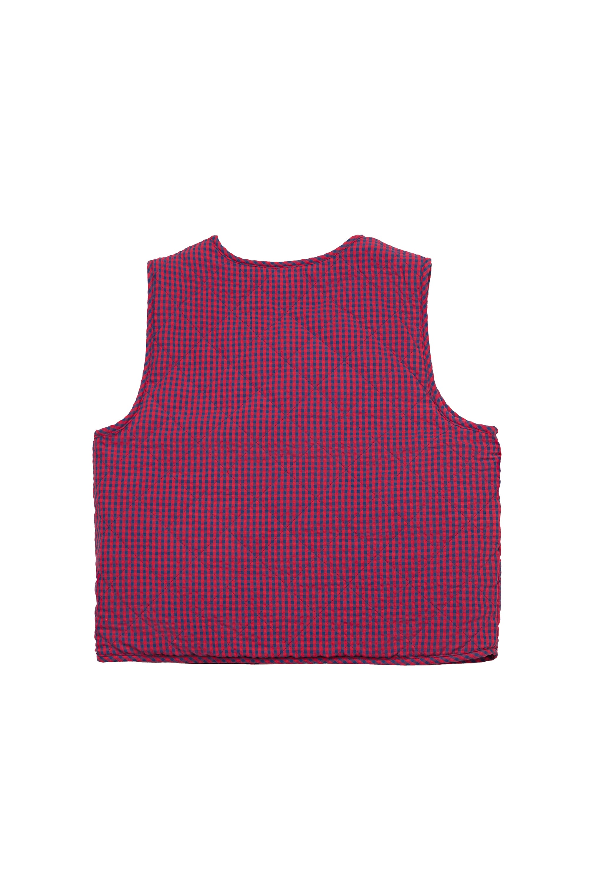 Patchwork Bear Reversible Sherpa Vest