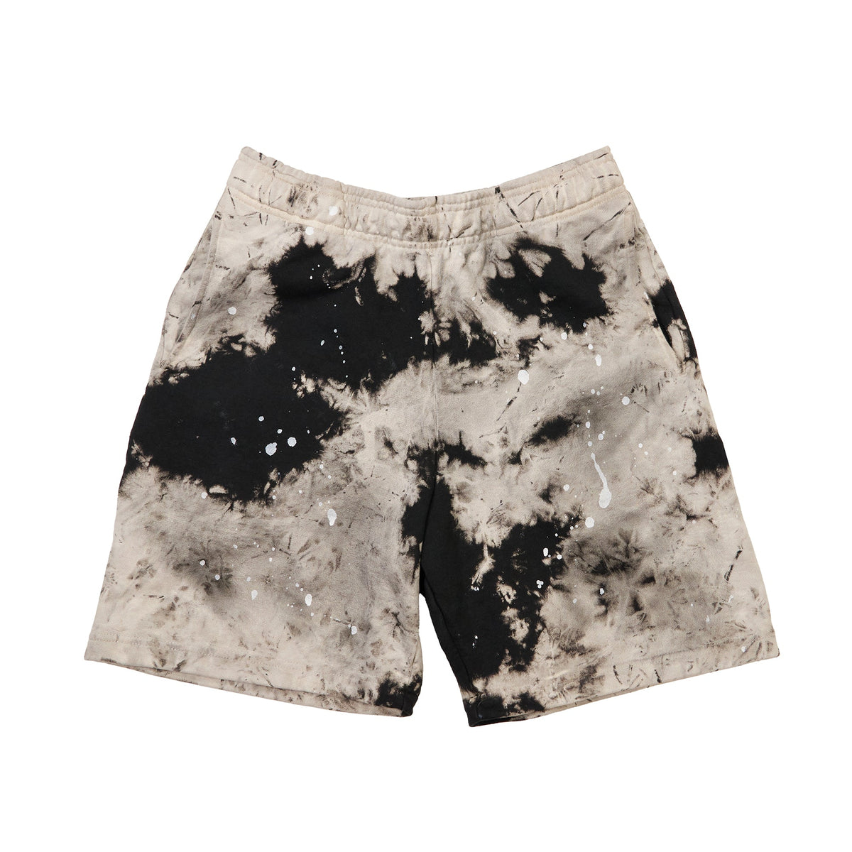 Black Marble Wash Shorts - Teddy Fresh Black Multi / XS