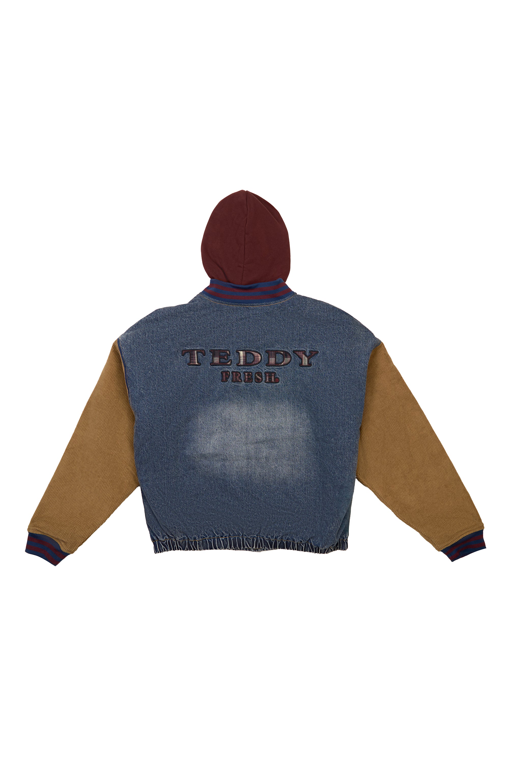 Vintage Mocha Denim Bomber Jacket