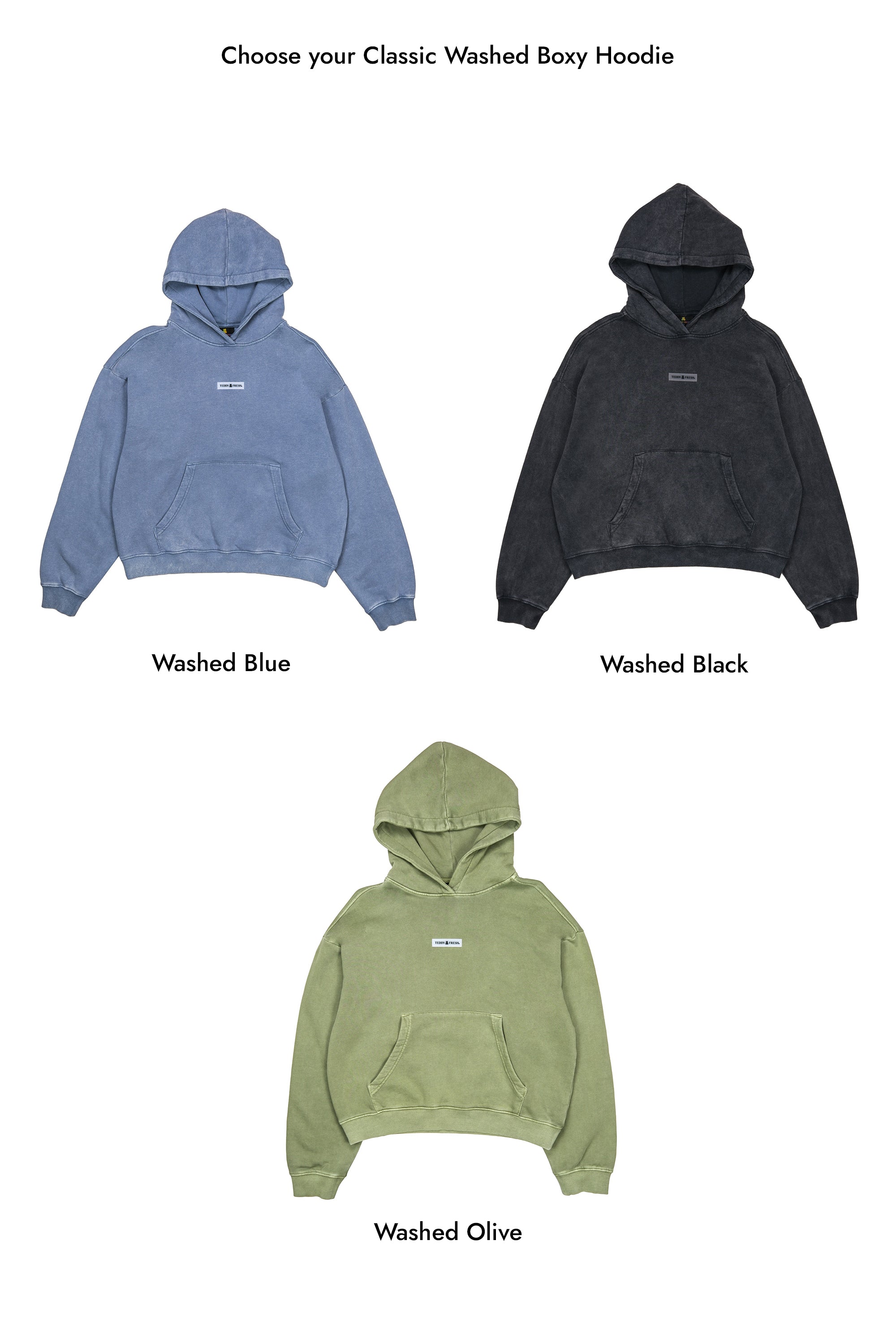 Classic Washed Boxy Hoodie Bundle