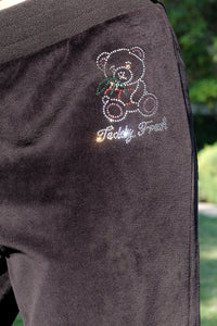 TF x Chloe Cherry Sparkly Bear Velour Pants