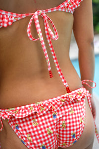 Vintage Plaid Bikini Top