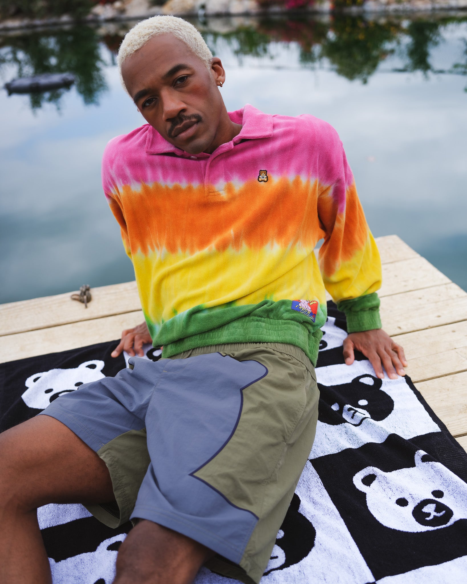 Tie Dye Terry Sweatshirt Teddy Fresh