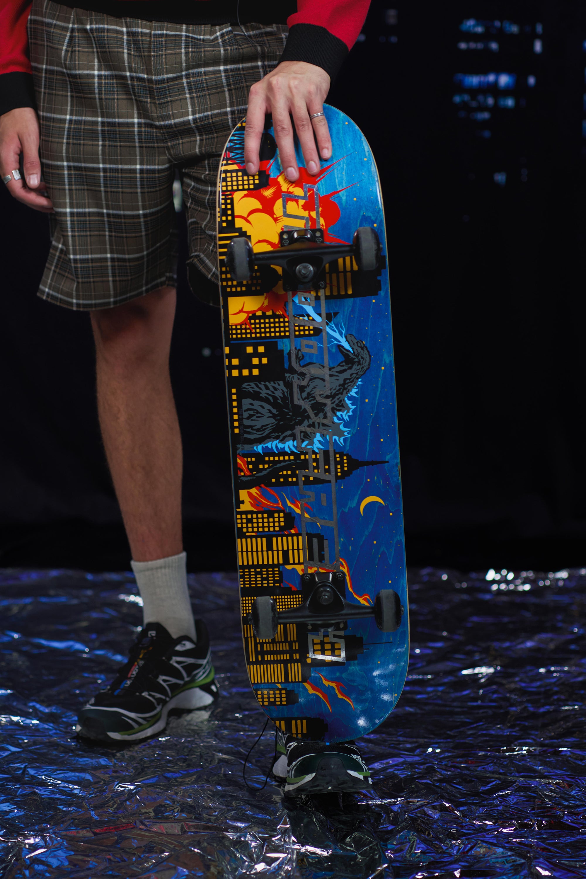 TF x Godzilla Cityscape Skate Deck