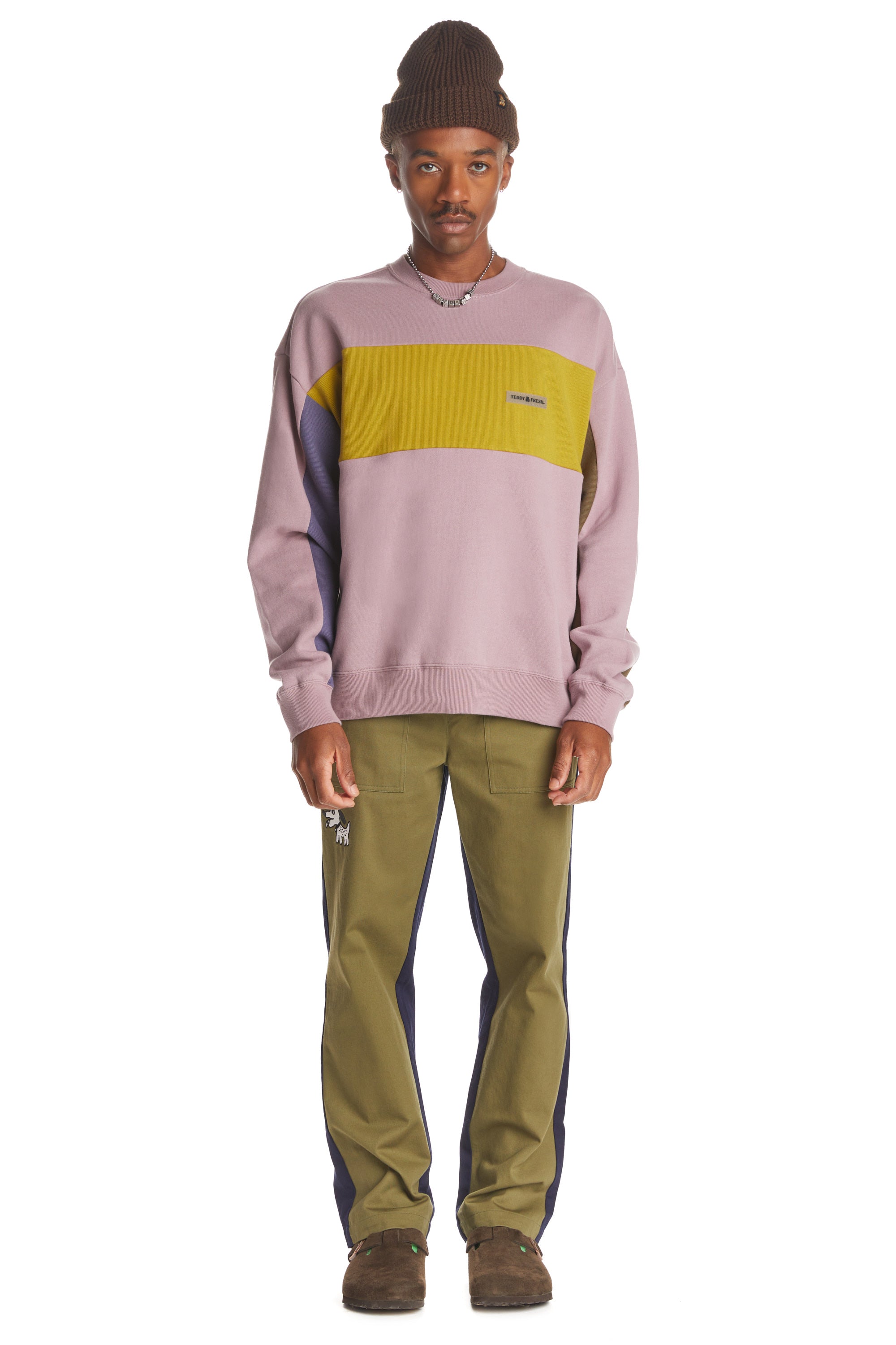 Teddy Fresh Colorblock Fleece Hoodie Sweatshirt