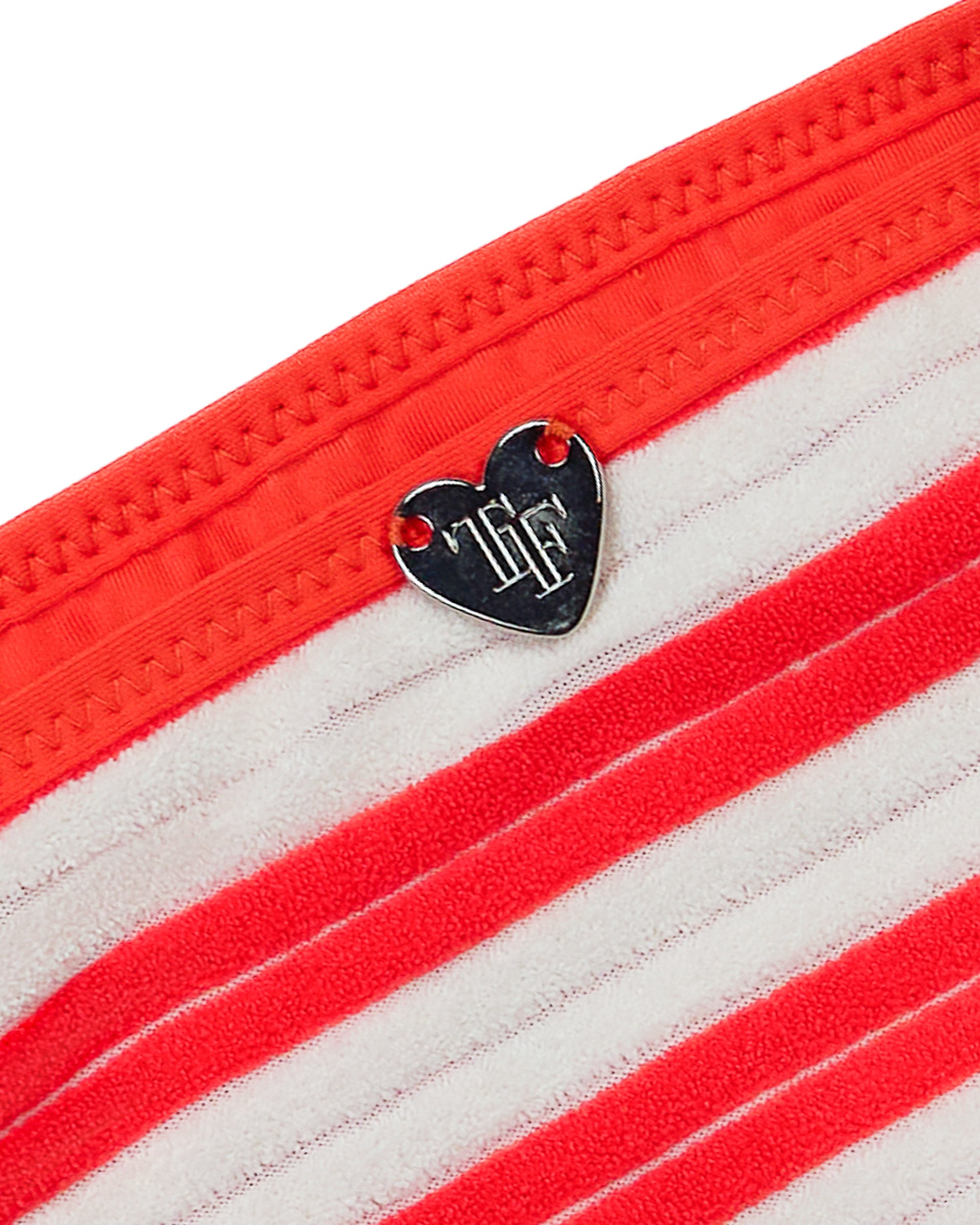 Terry Stripe Bikini Bottom