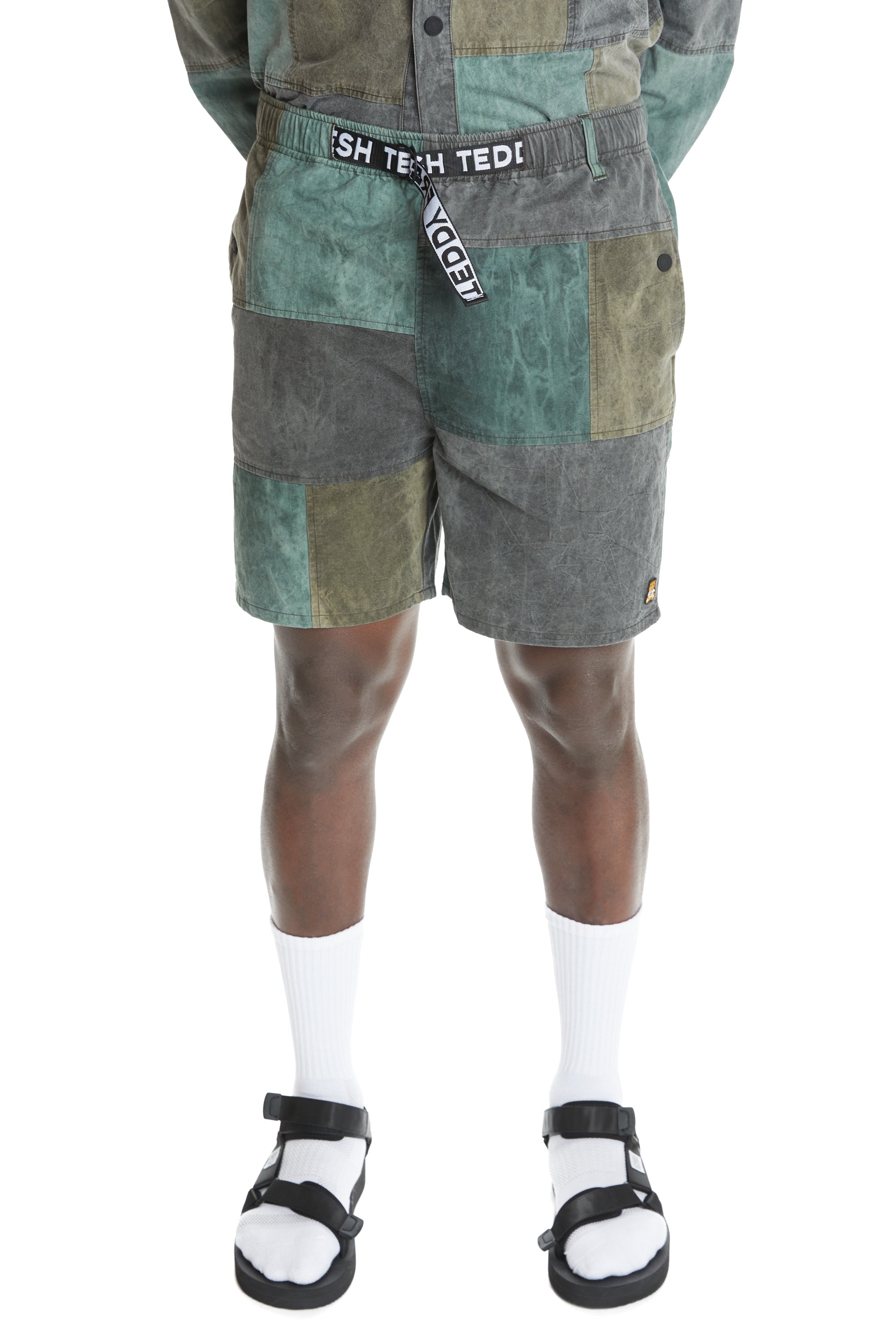 Teddy Fresh buy Sunrise patchwork shorts