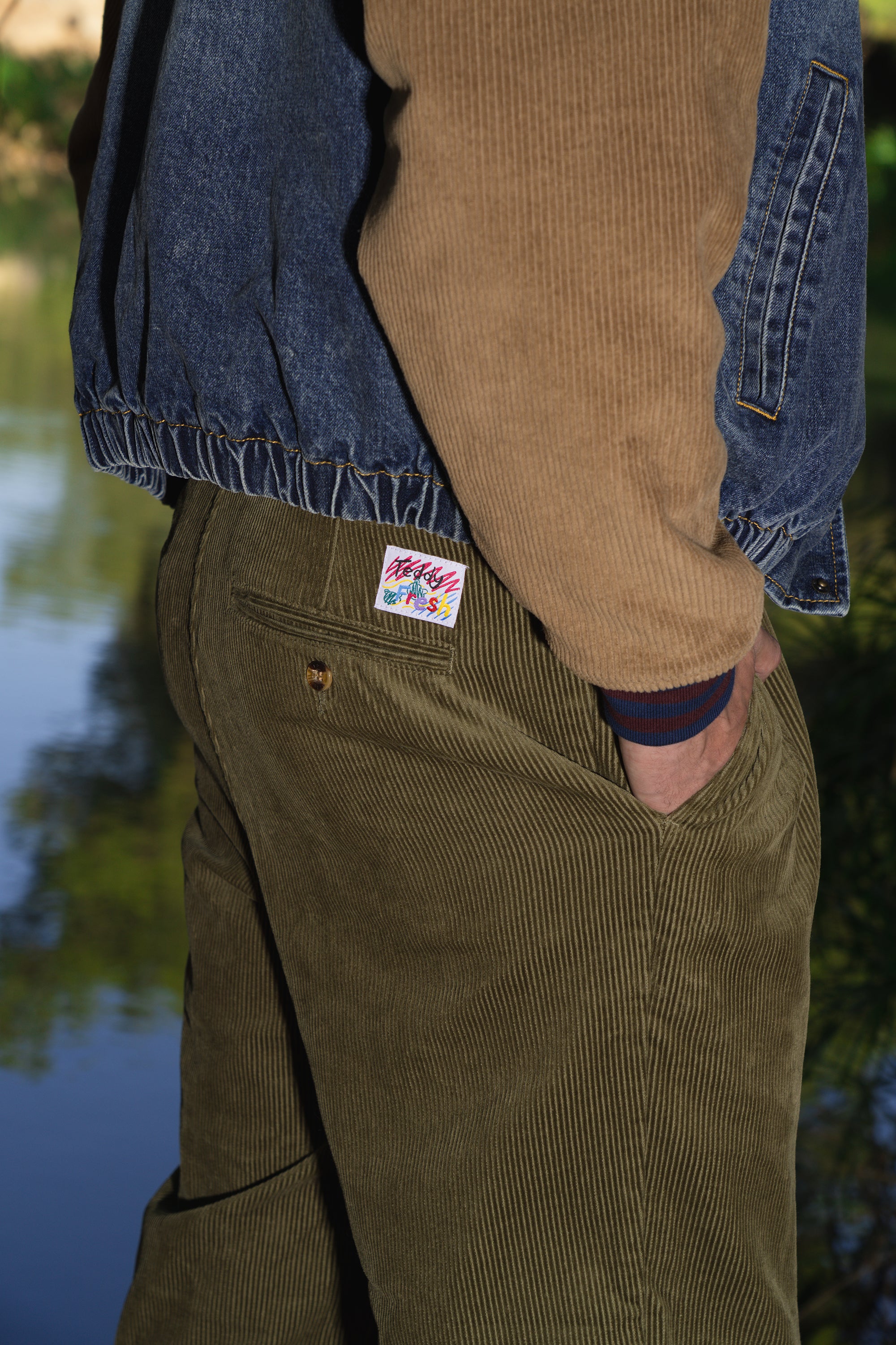 Pleated Corduroy Pant