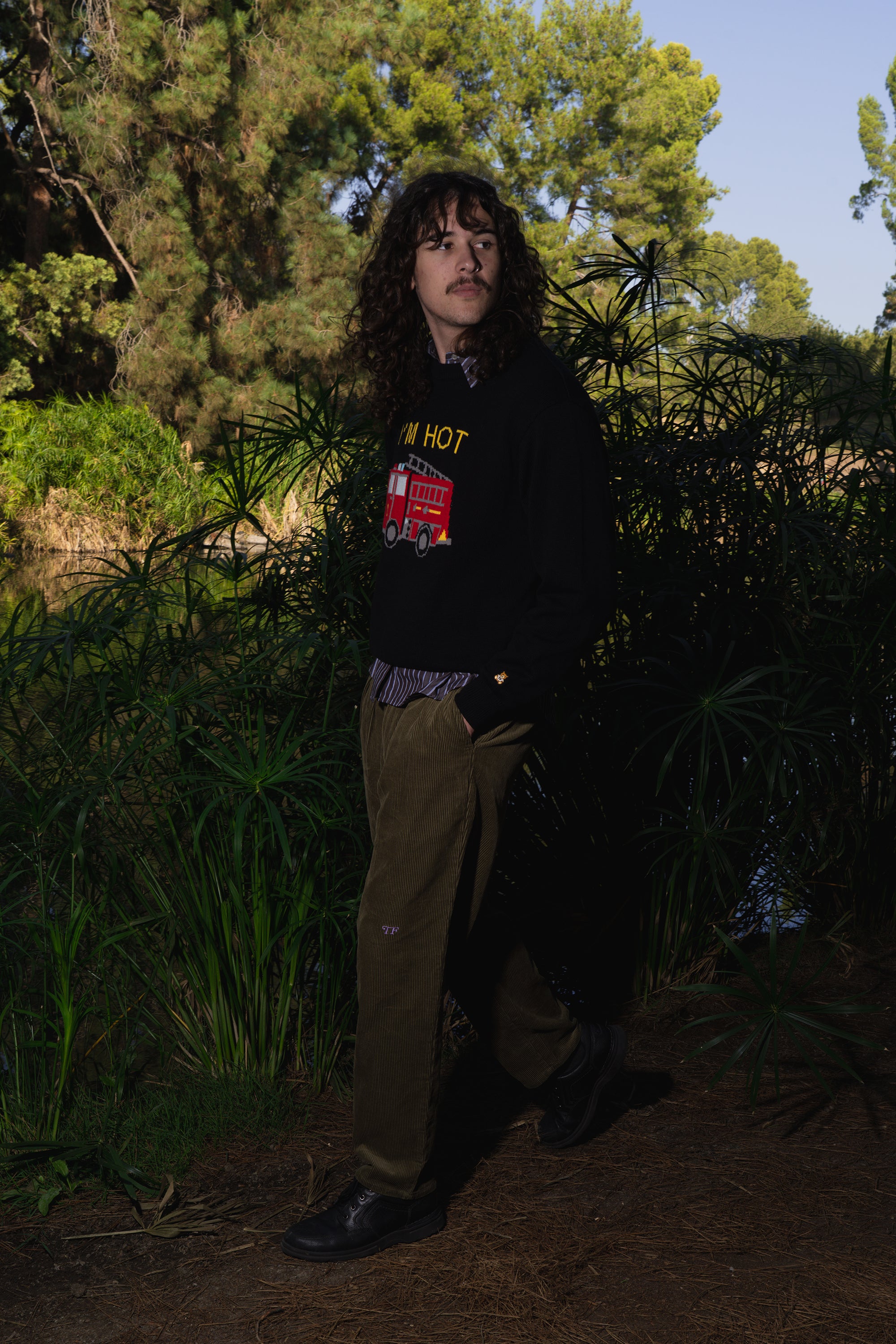 Pleated Corduroy Pant