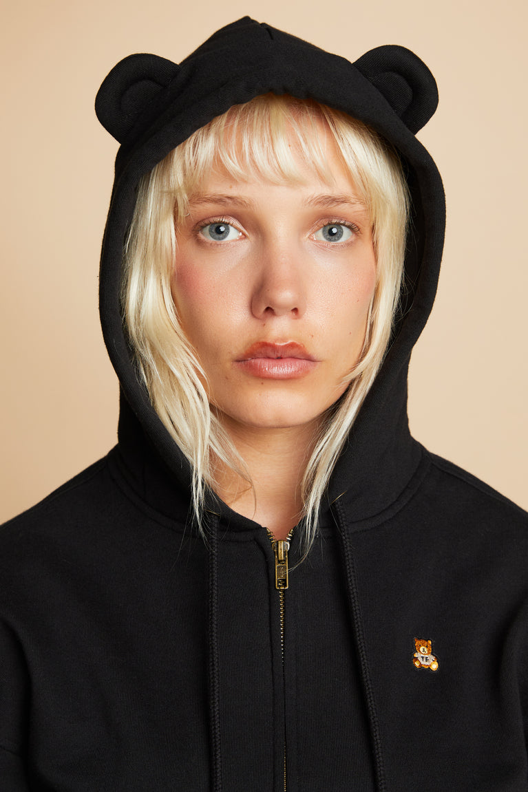 Women's Classic Bear Ear Zip Hoodie - Teddy Fresh