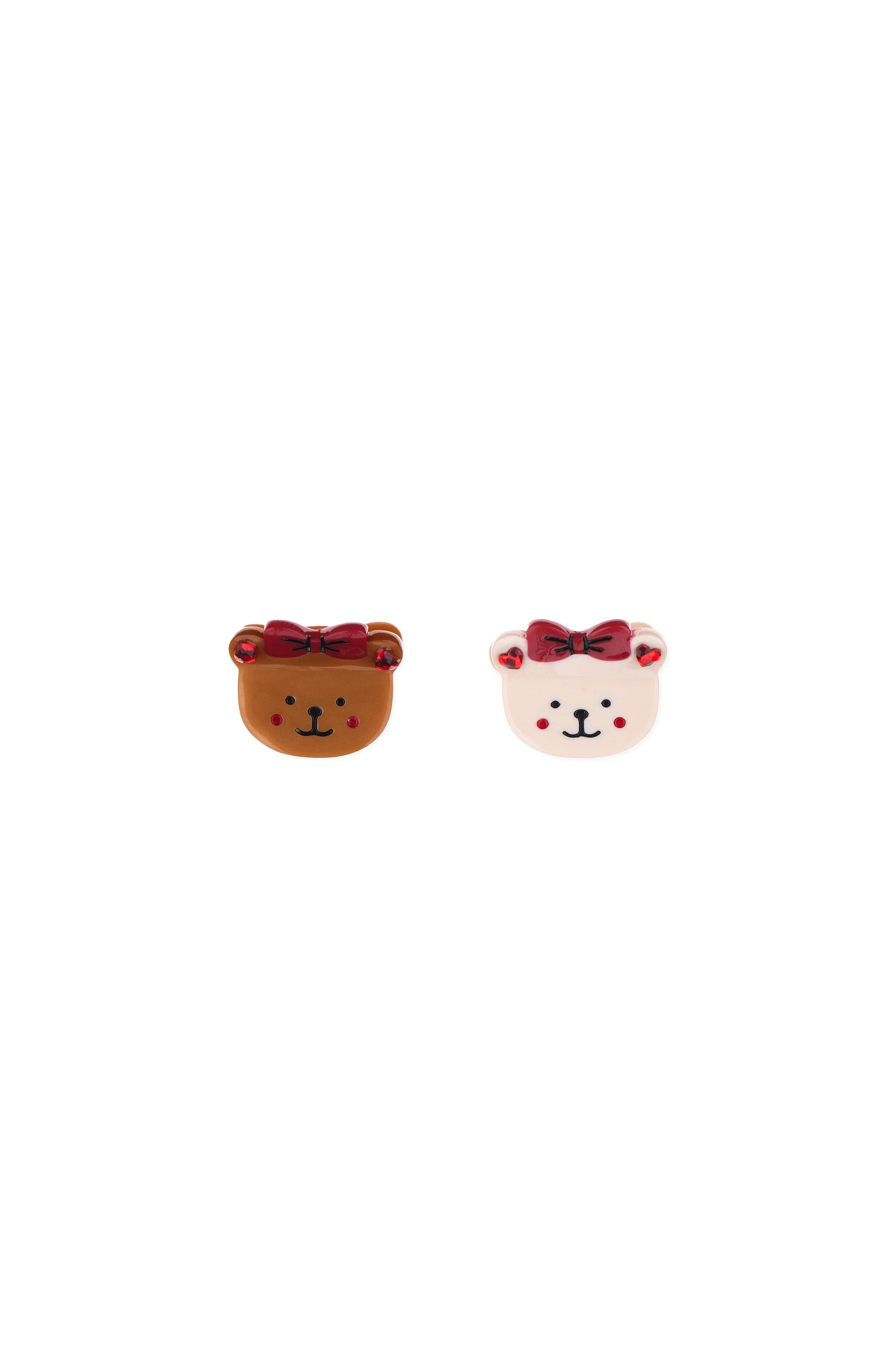 Mini Bear Head Hair Clips