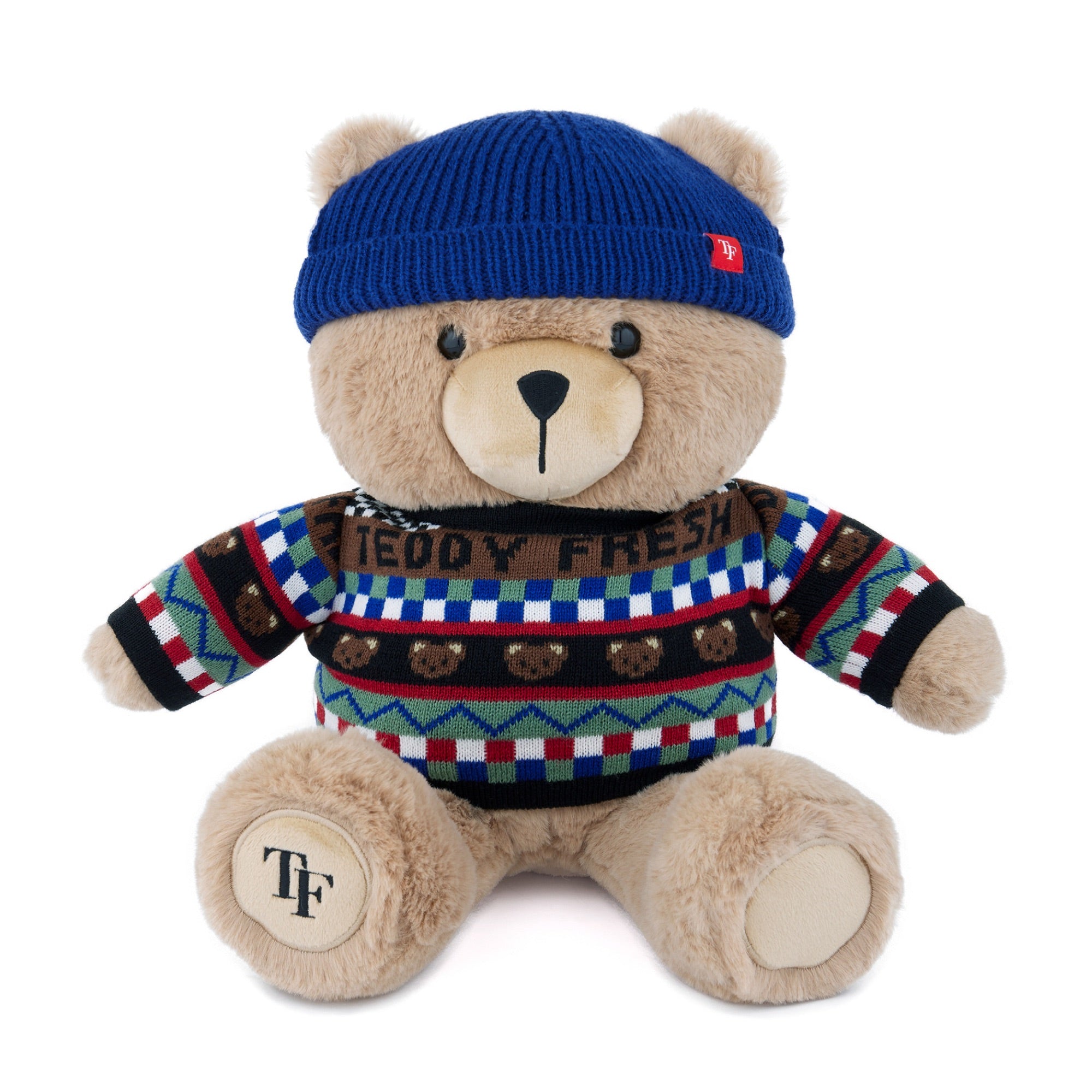 Teddy Fresh Quilted Bear Full Zip Hoodie Sweatshirt