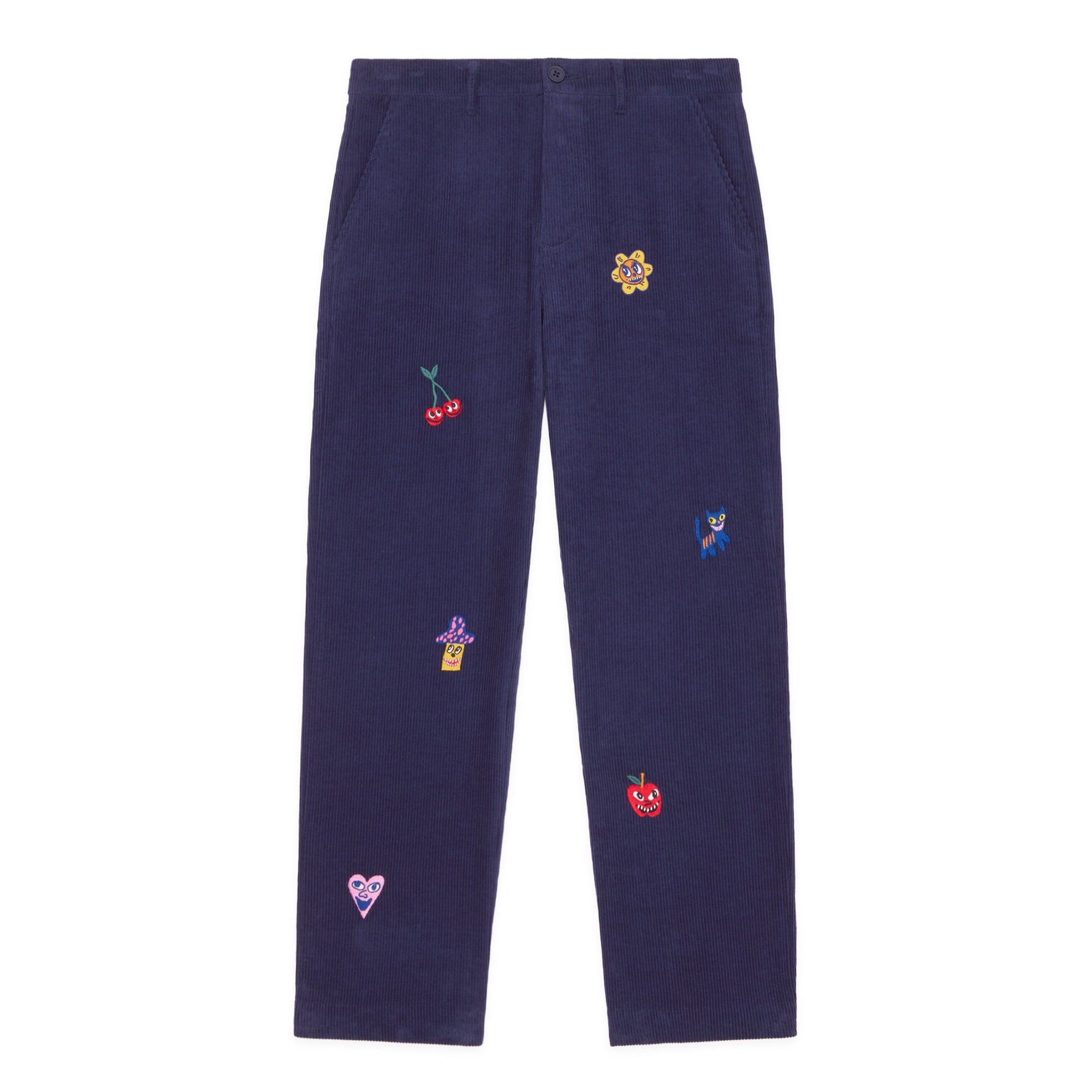 Applique Corduroy Pants