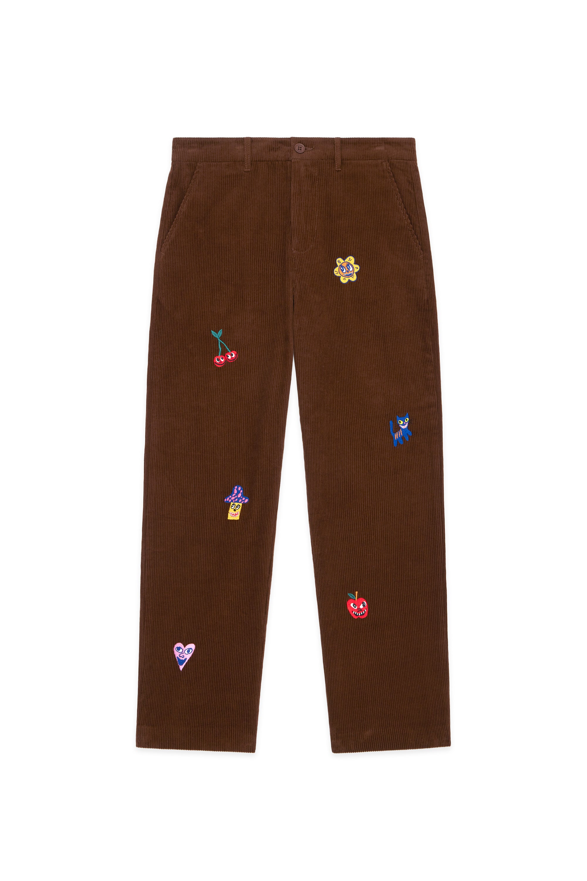 Applique Corduroy Pants