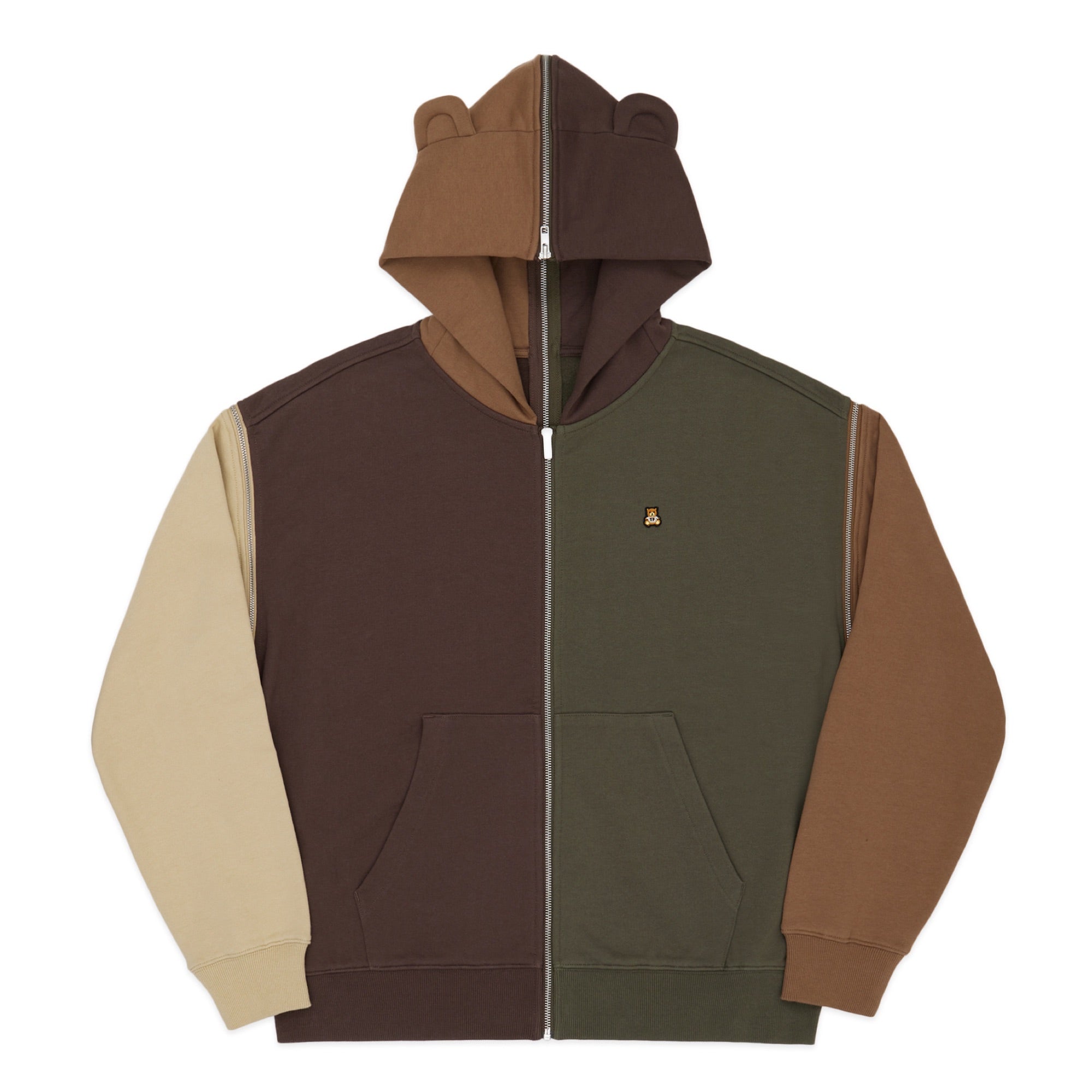 supreme x lv hoodie brown