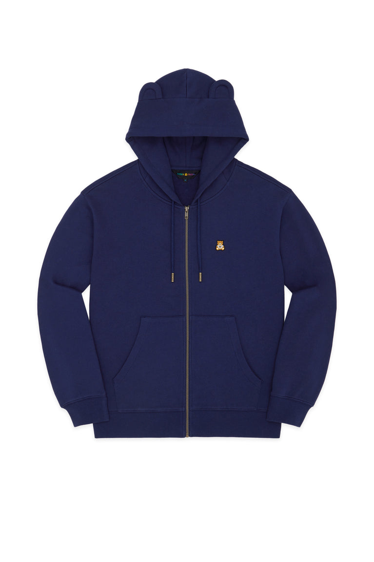 Classic Bear Ear Zip Hoodie - Teddy Fresh