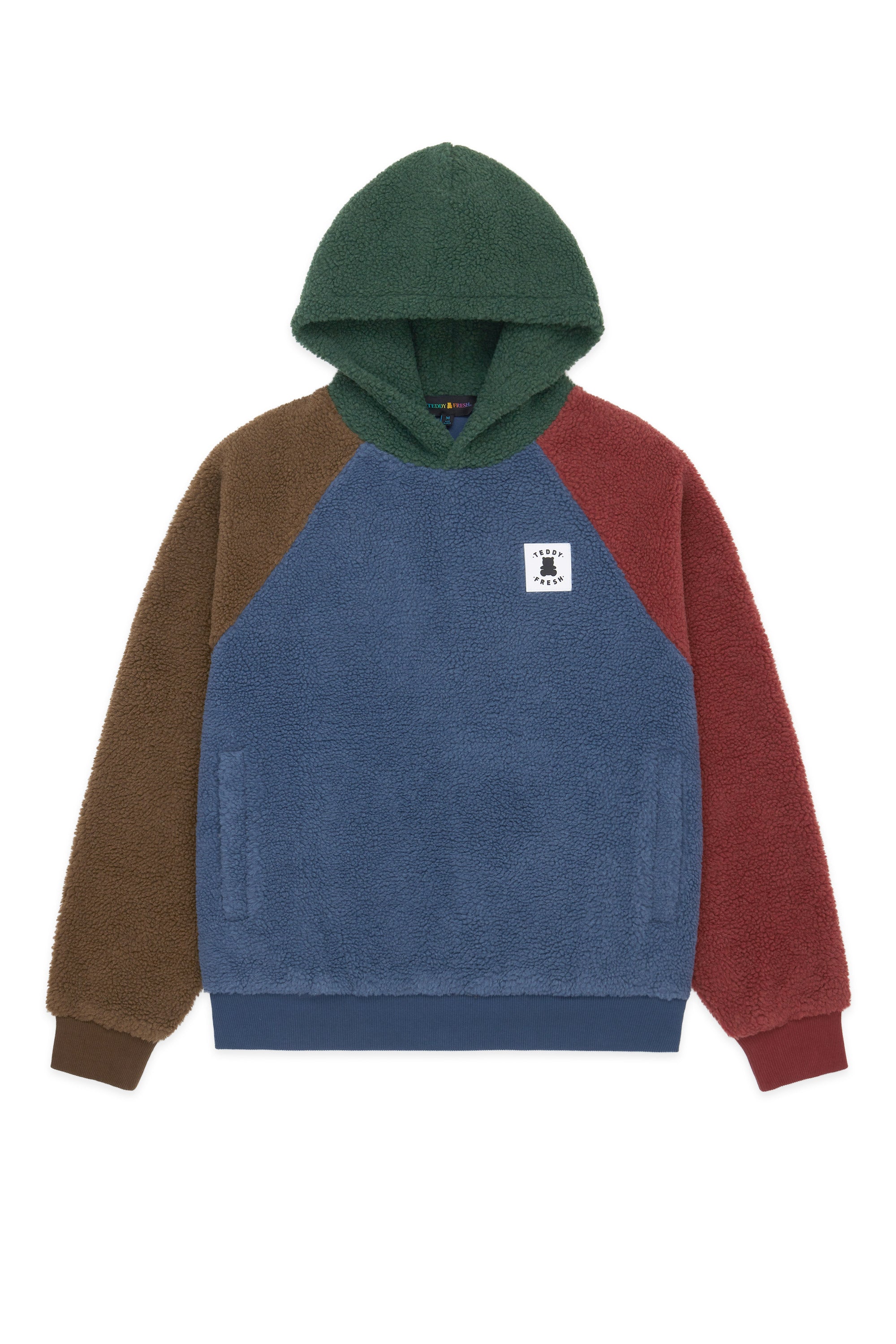 Teddy fresh burgundy shop color block hoodie