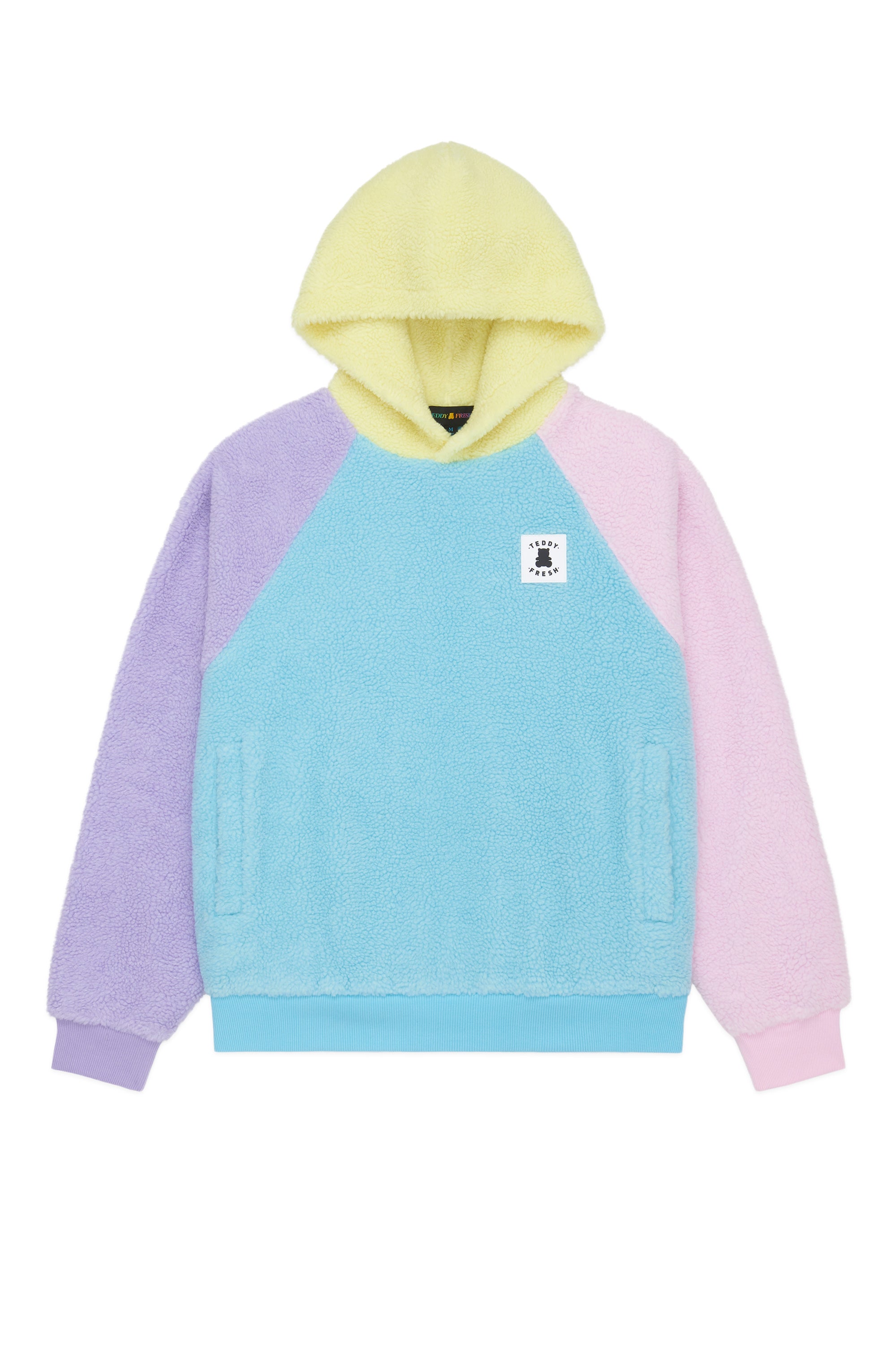 Teddy fresh color deals block greyscale hoodie