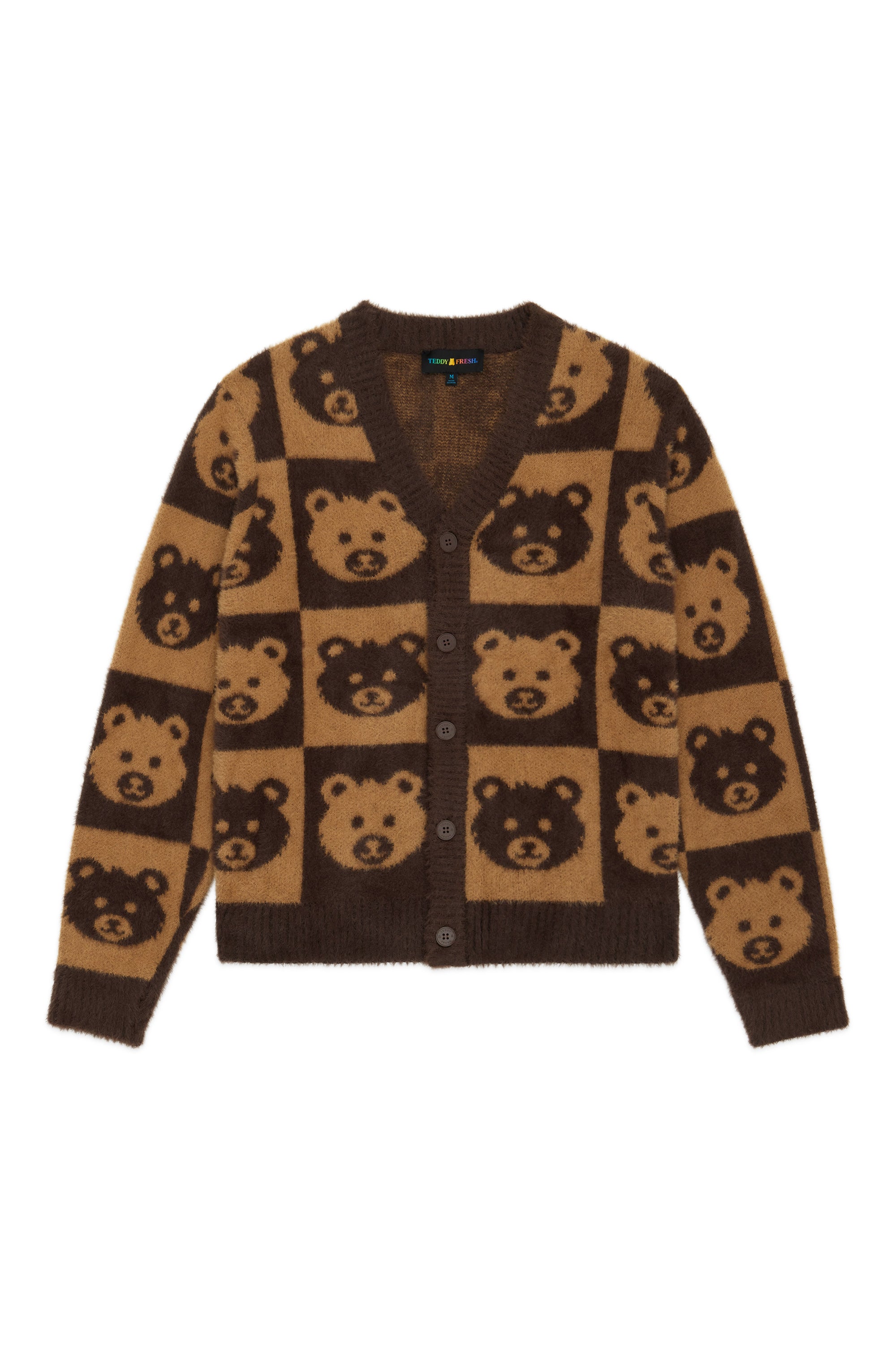 Checkered Bear Cardigan - Teddy Fresh