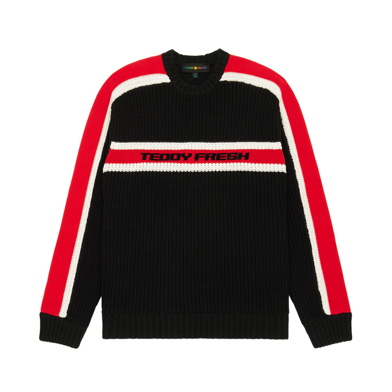 Vintage Sporty Stripe Sweater Teddy Fresh