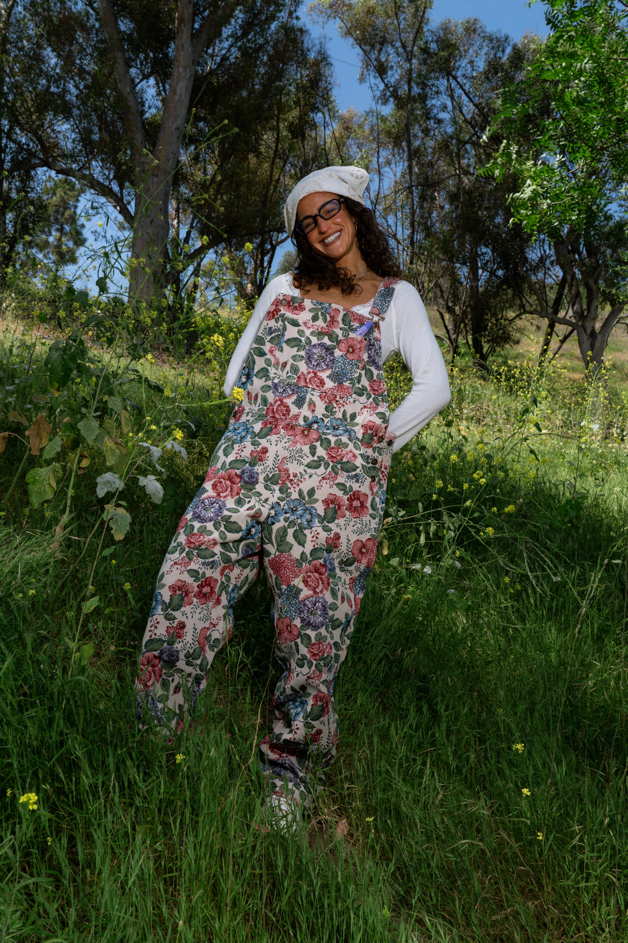 Floral Tapestry Overalls