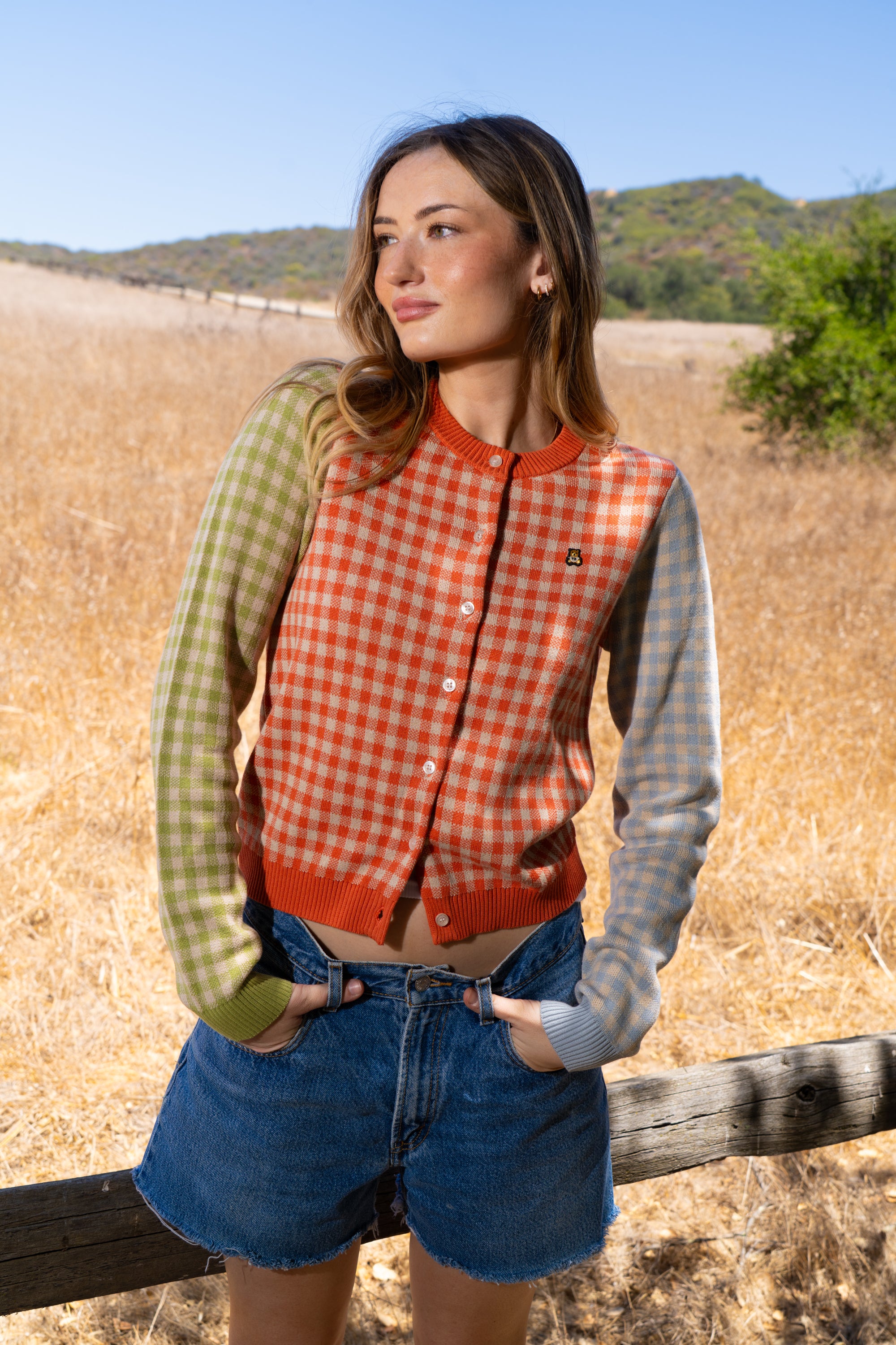 Gingham Cardigan