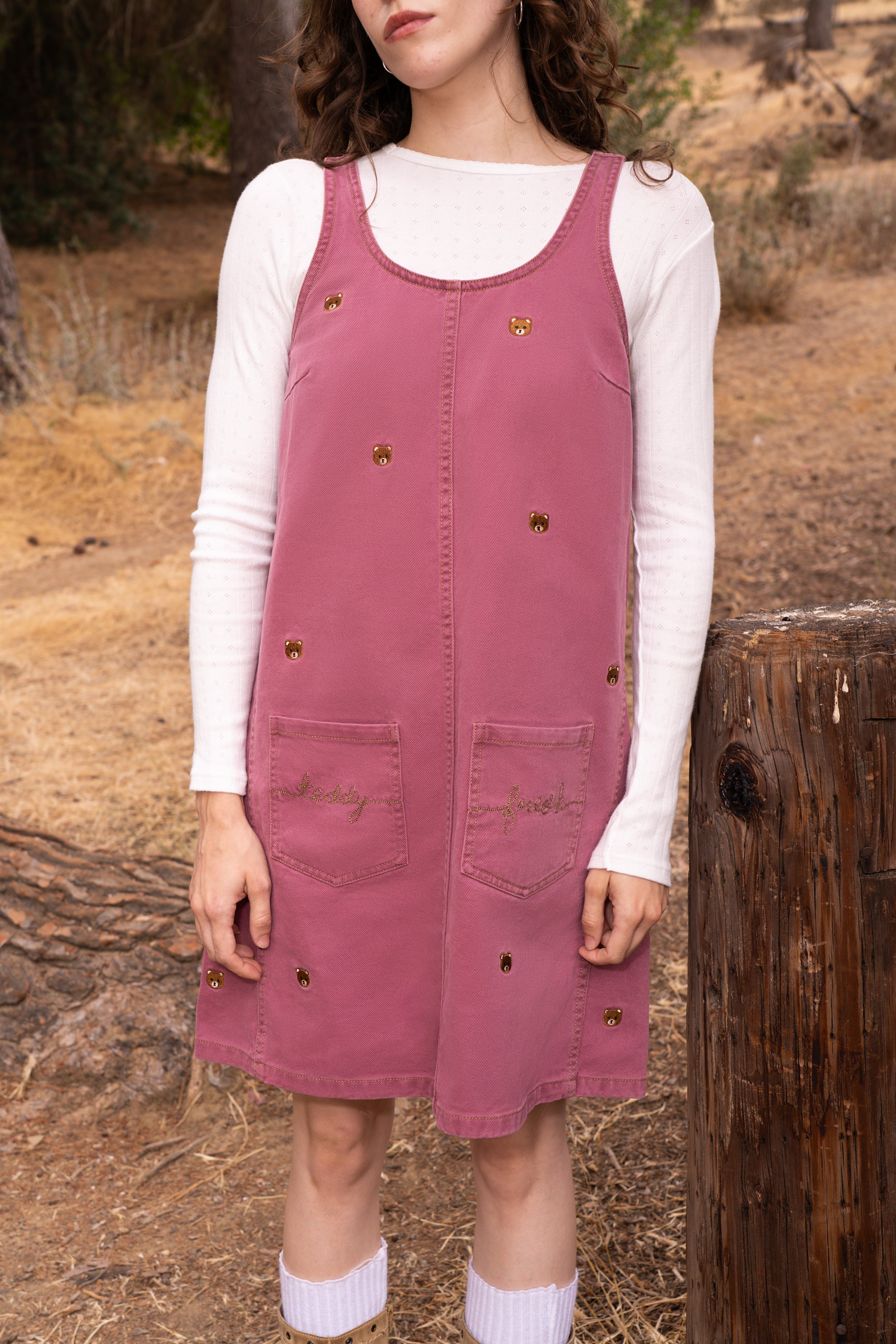 Teddy Embroidery Easy Dress