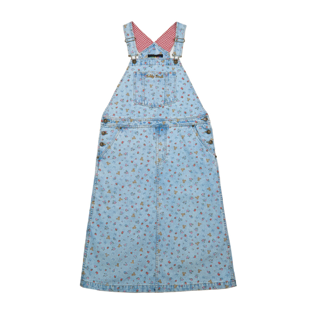 Strawberry Denim Overall Dress Teddy Fresh